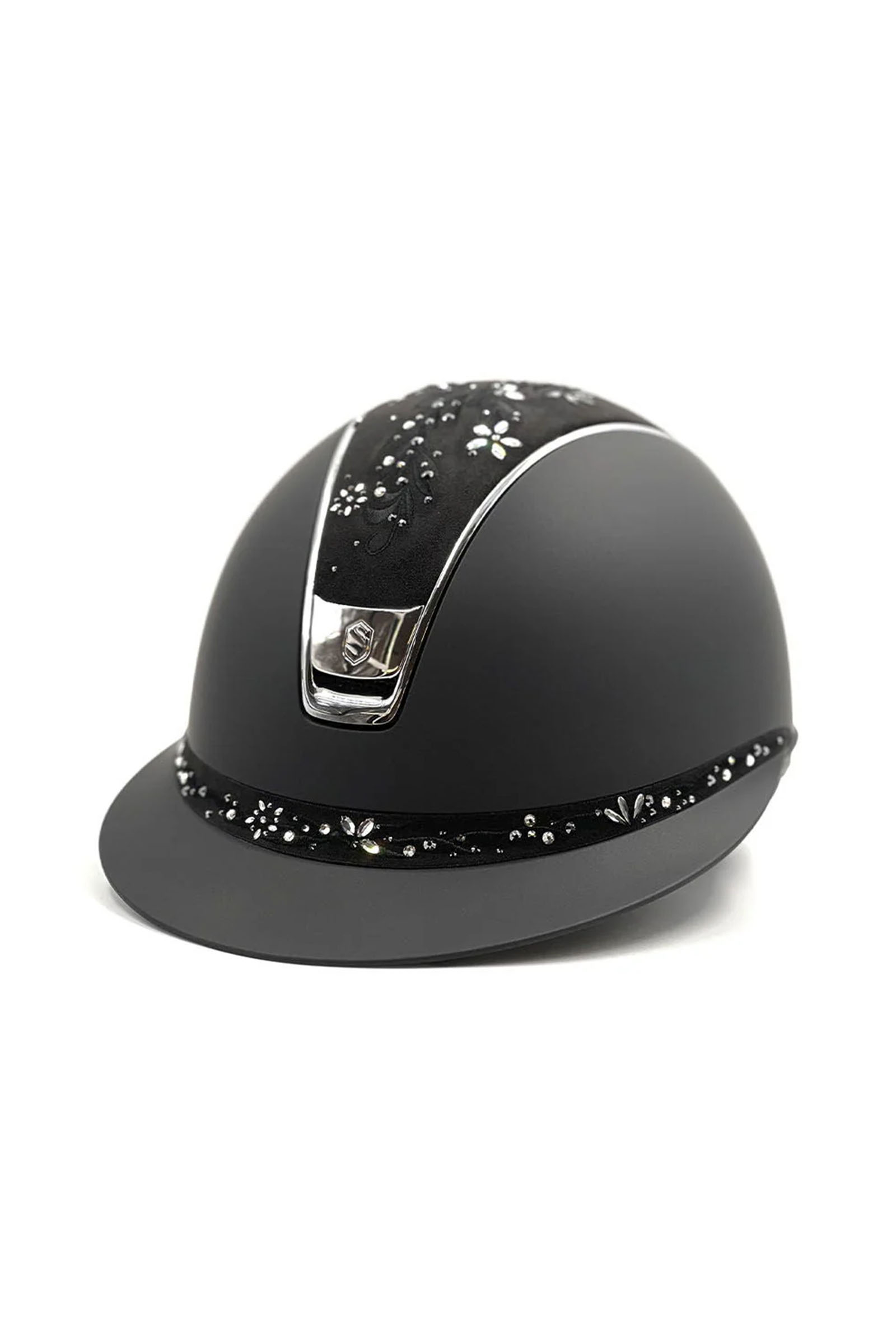 Black Samshield Miss Shield Shadowmatt con gioielli floreali Swarovski, cromo 2.0