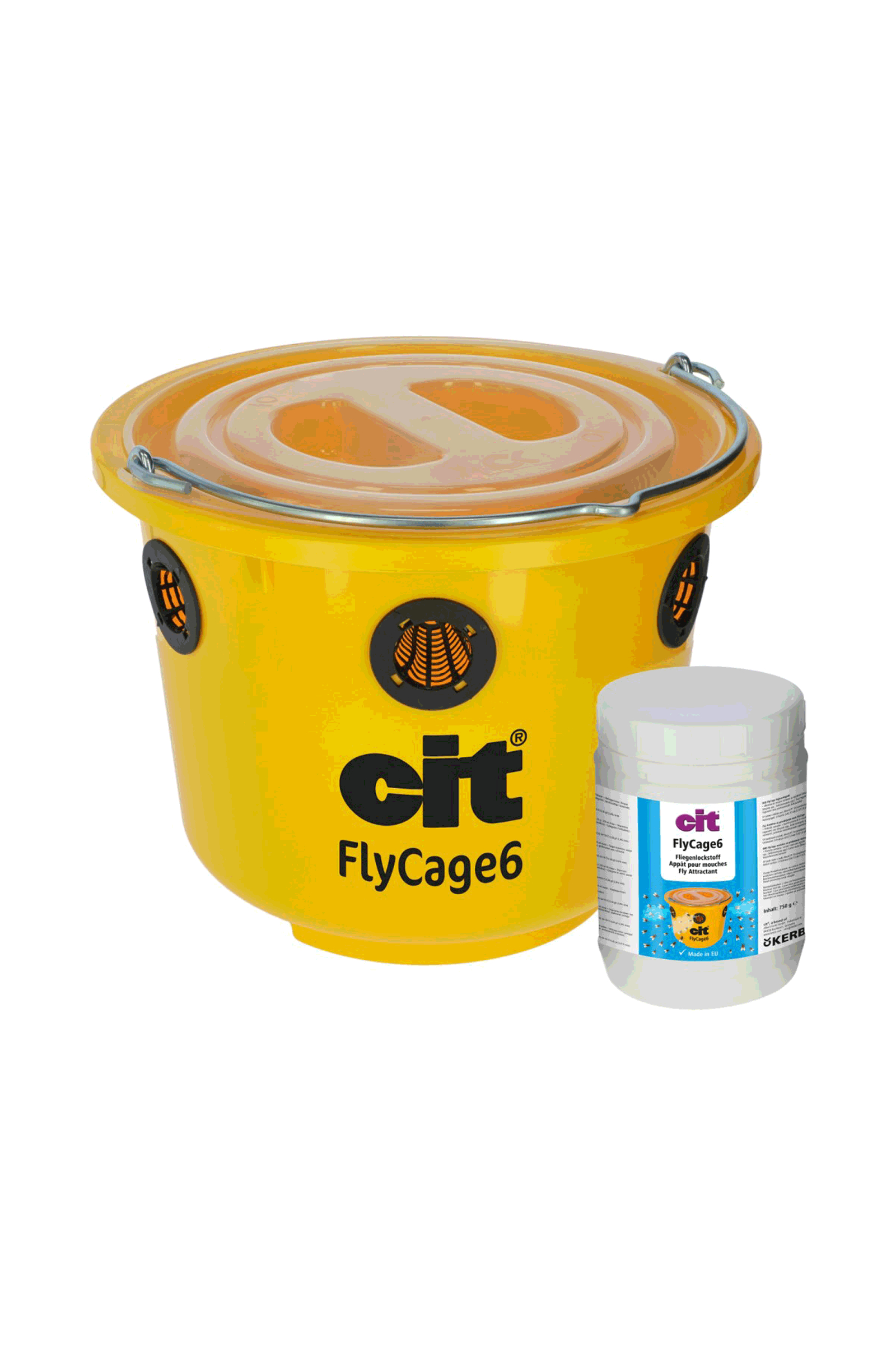 Kerbl Cit FlyCage 6 Fly Trap, Set incl. 750 g Attractant