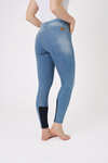 Horze Kaia Pantaloni da equitazione a vita alta in denim con full seat in silicone da donna