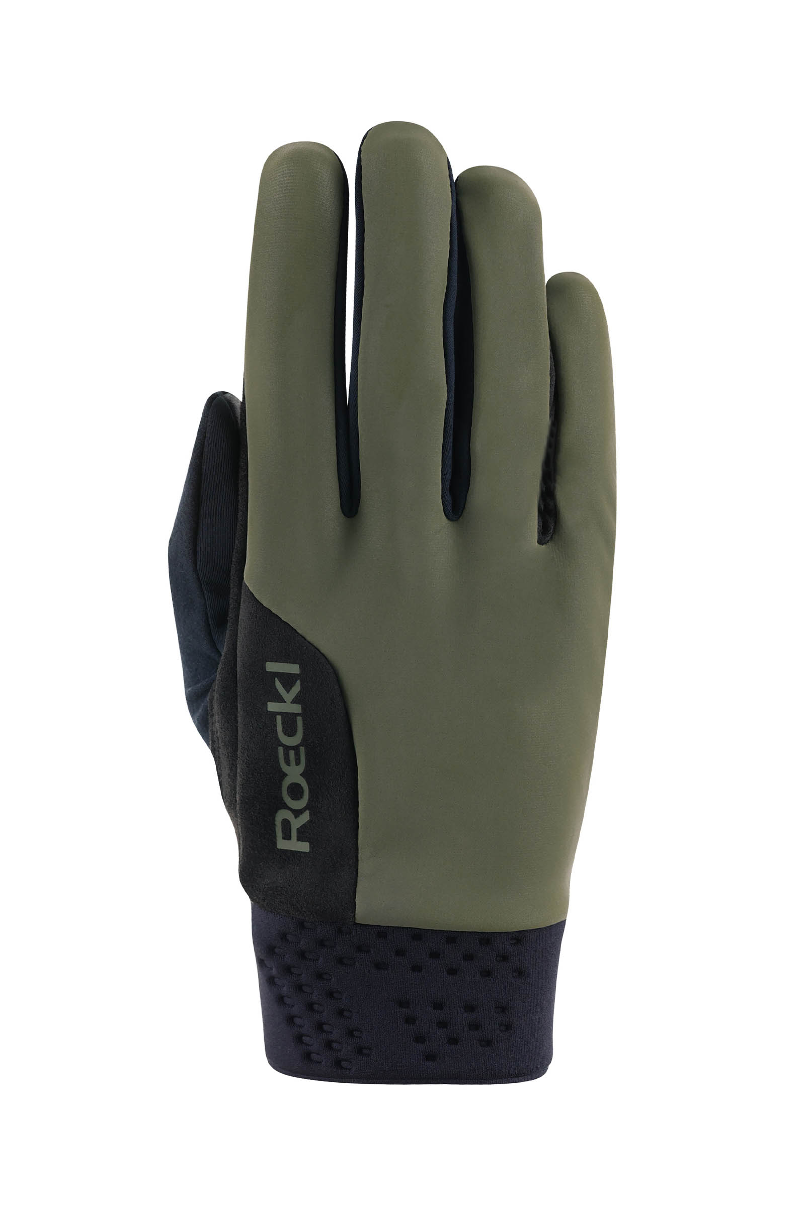 Olive Reflective Roeckl Wolfach guanti da equitazione invernali