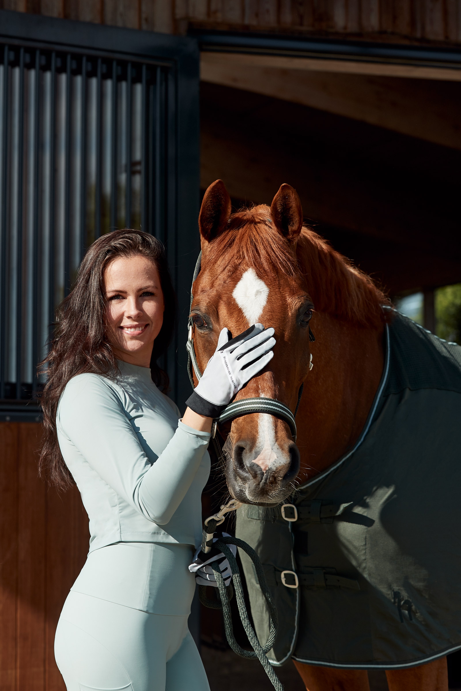 Horze Gabriela guanti da equitazione, UPF 40+