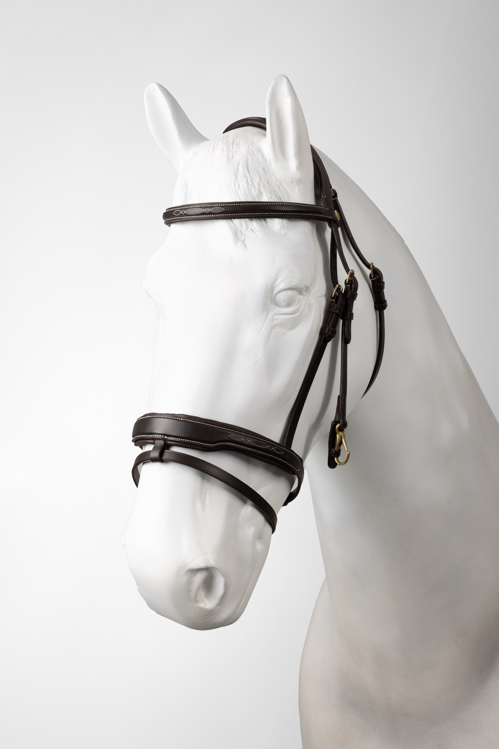 Brown Horze Deauville testiera da salto con moschettoni