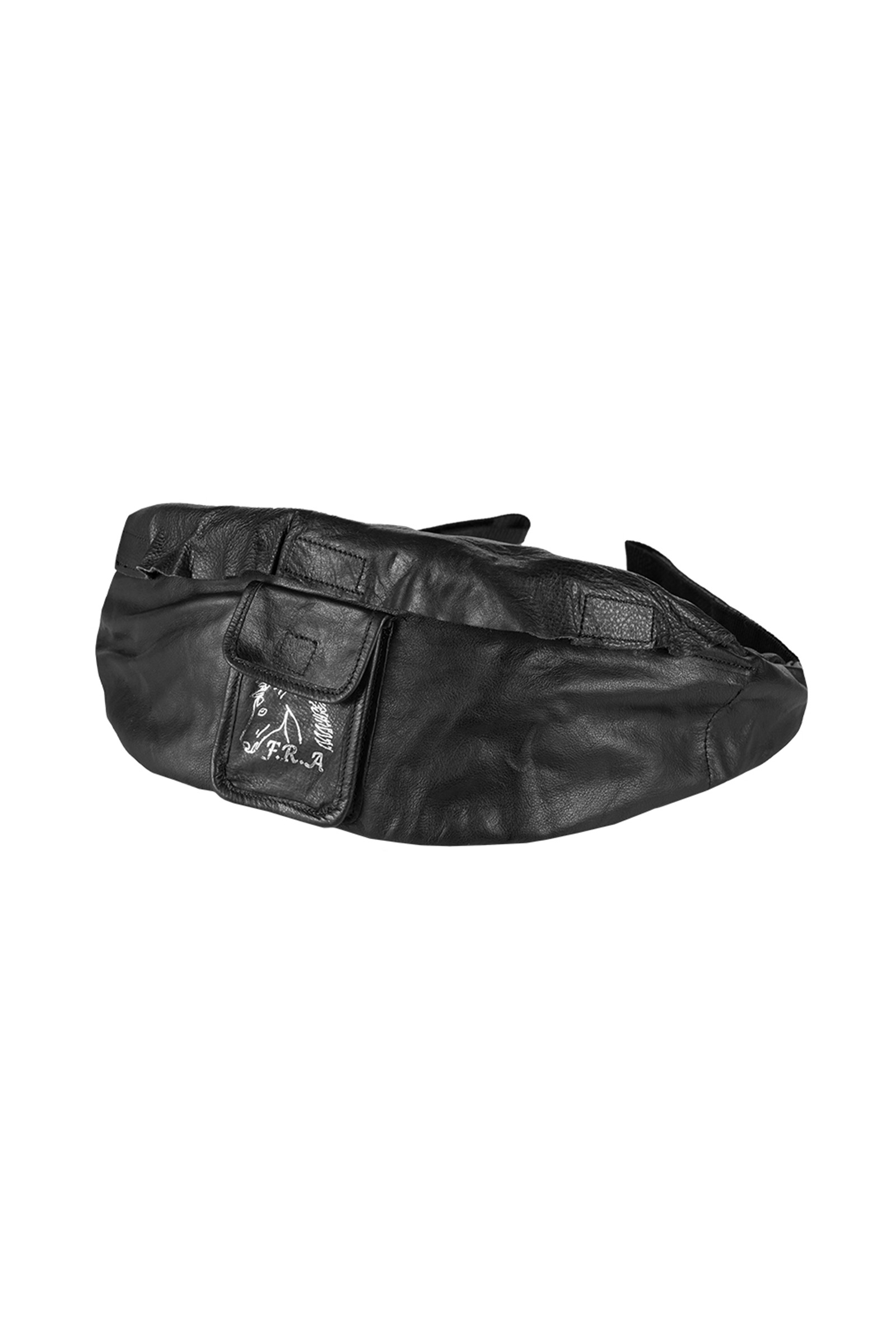 Black F.R.A. Freedom Riding Articles Taro Saddle Bag Simple Leather