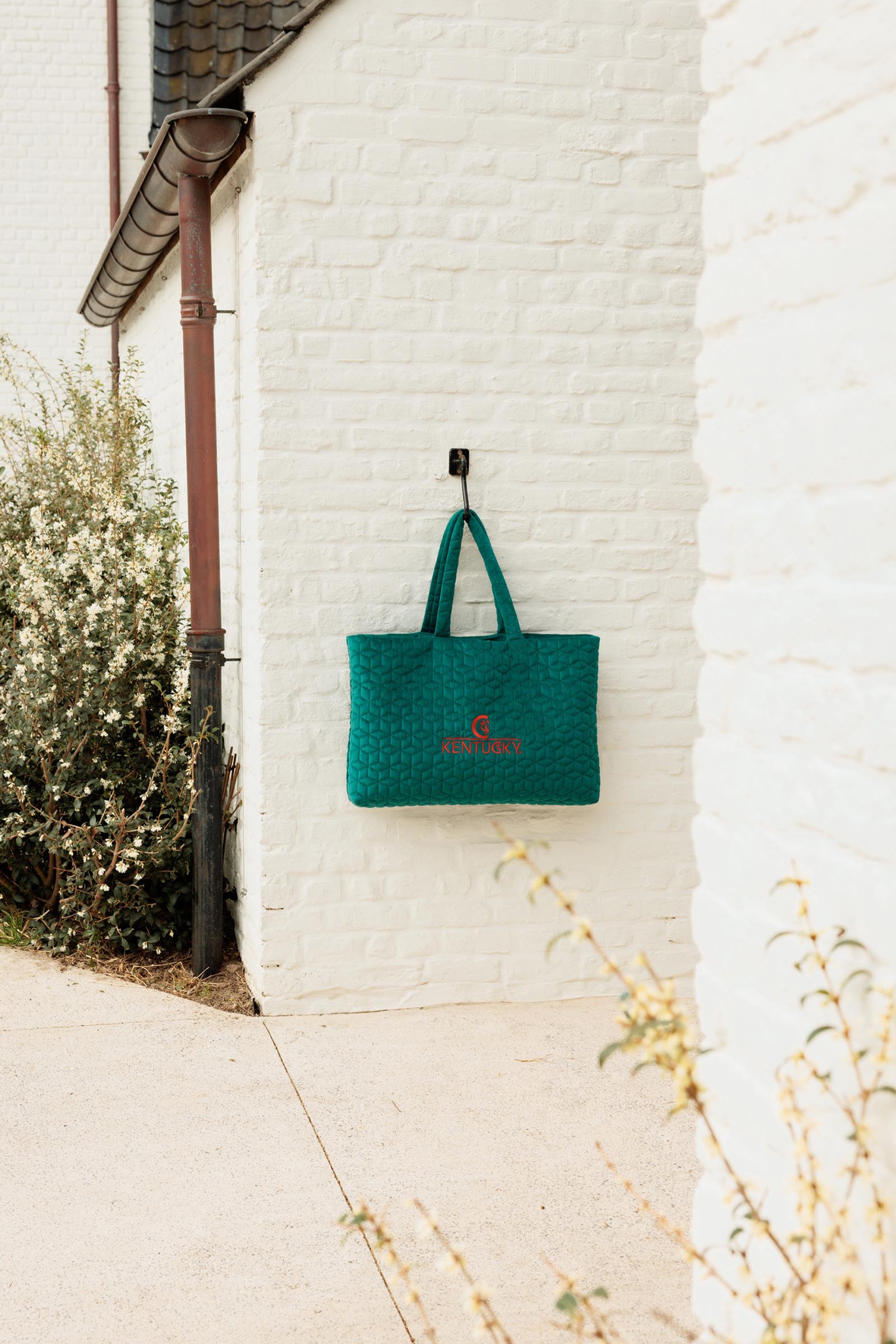 Kentucky Horsewear borsa in velluto con logo  