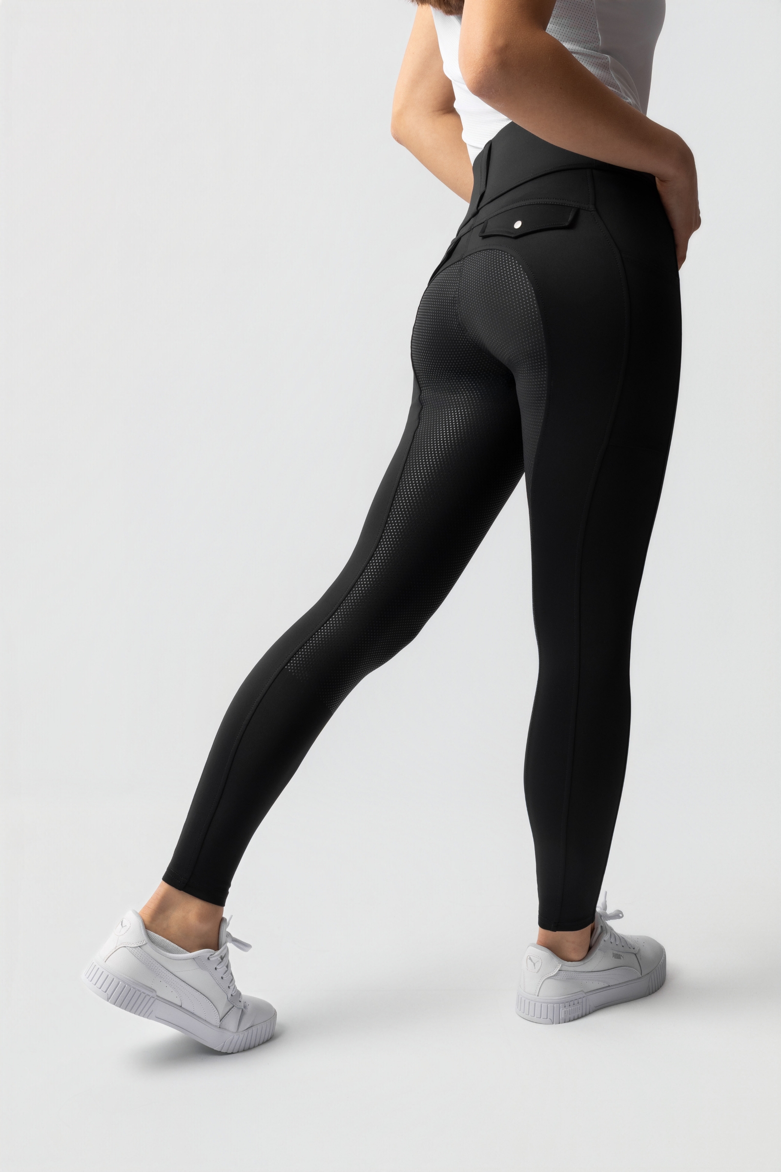 Horze Anya leggings da equitazione donna con full seat in silicone UPF 50+