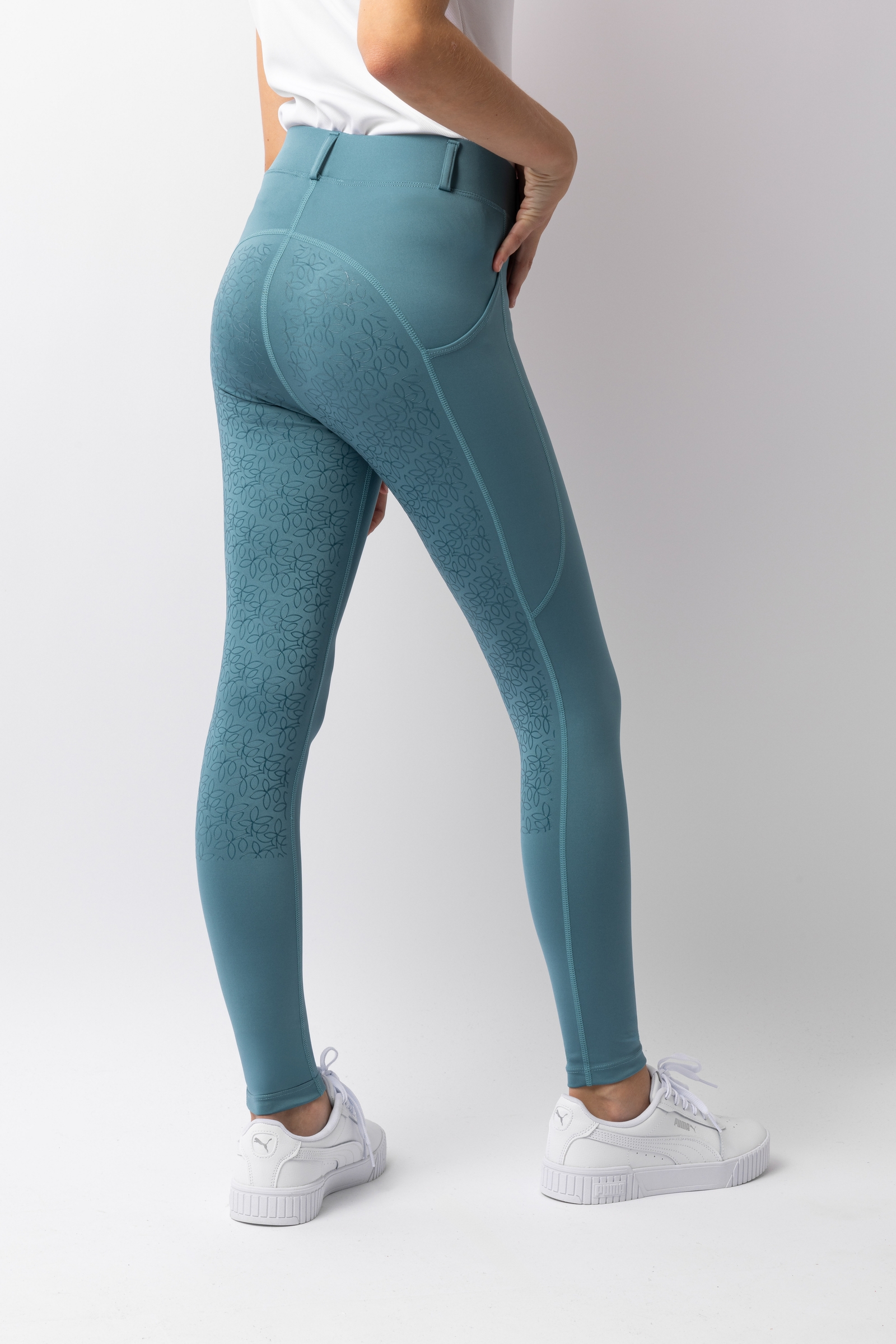 Horze Dea Leggins da equitazione per bambini con sella piena