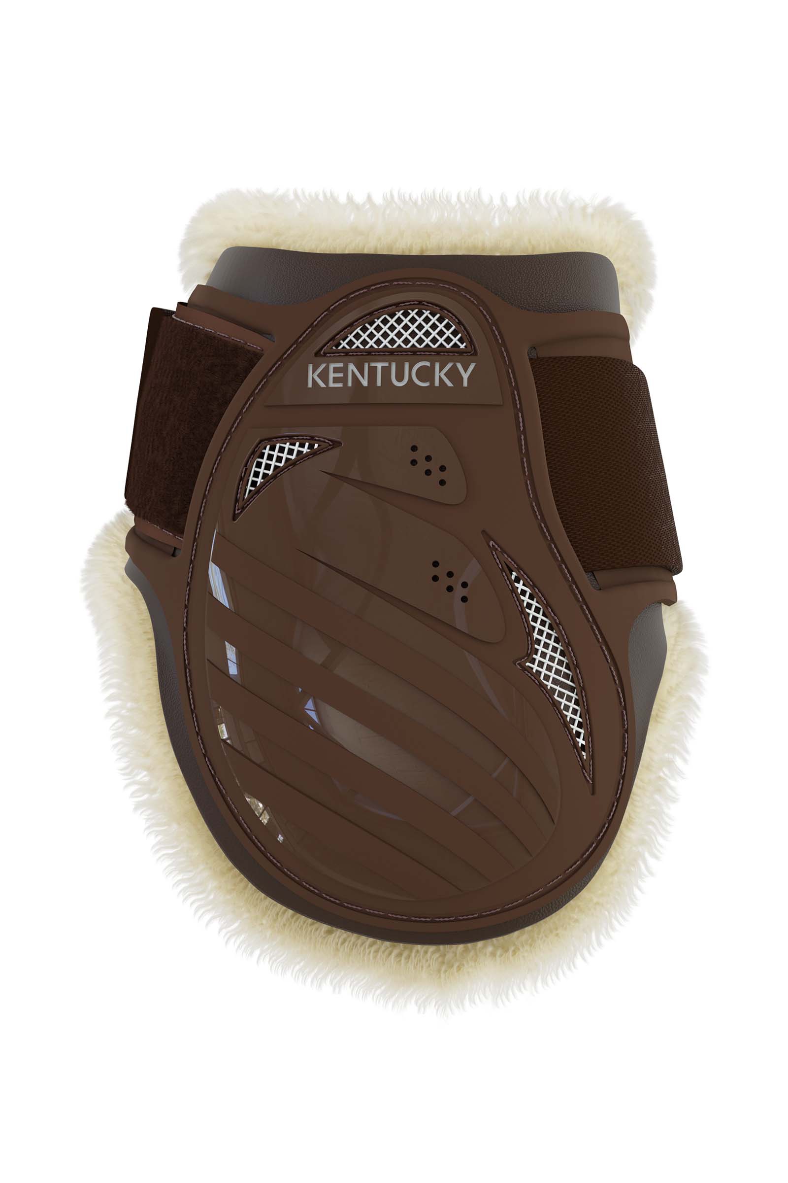 Brown Kentucky Horsewear Stivali paranocche in pelle vegana per cavalli giovani