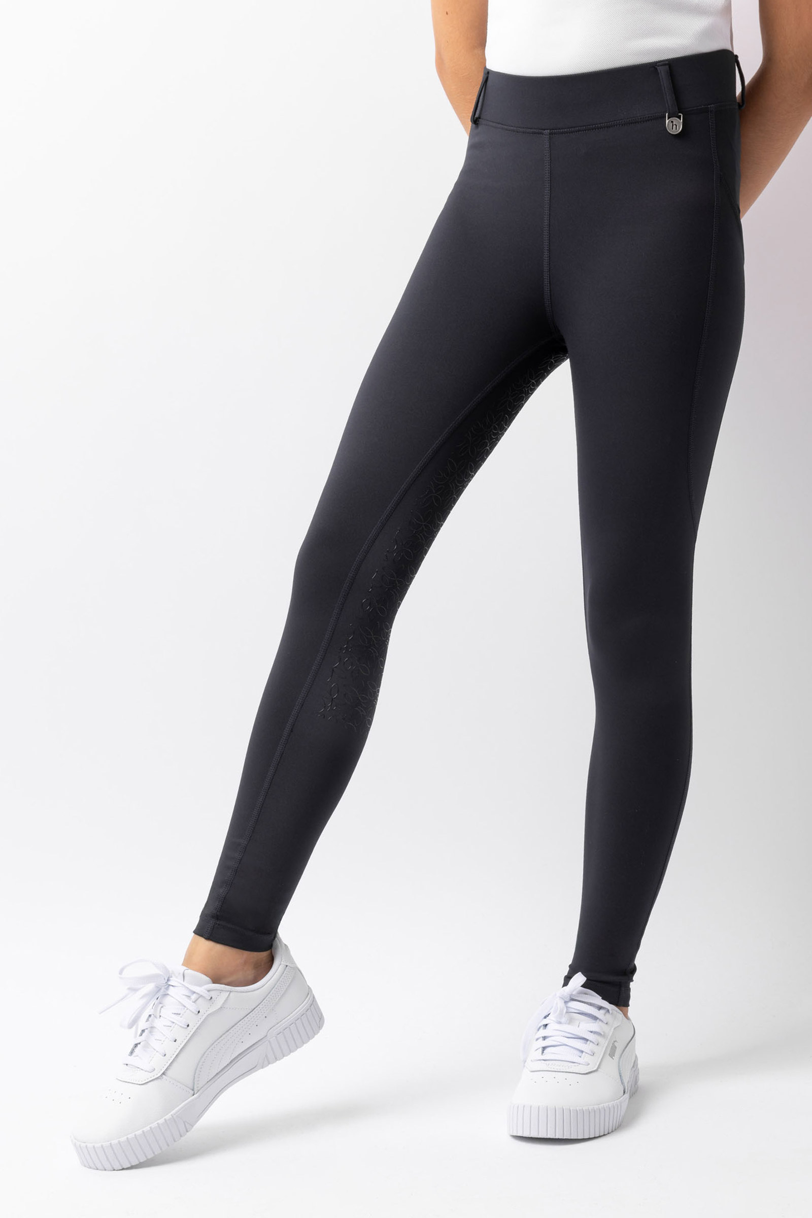 Horze Dea Leggins da equitazione per bambini con sella piena