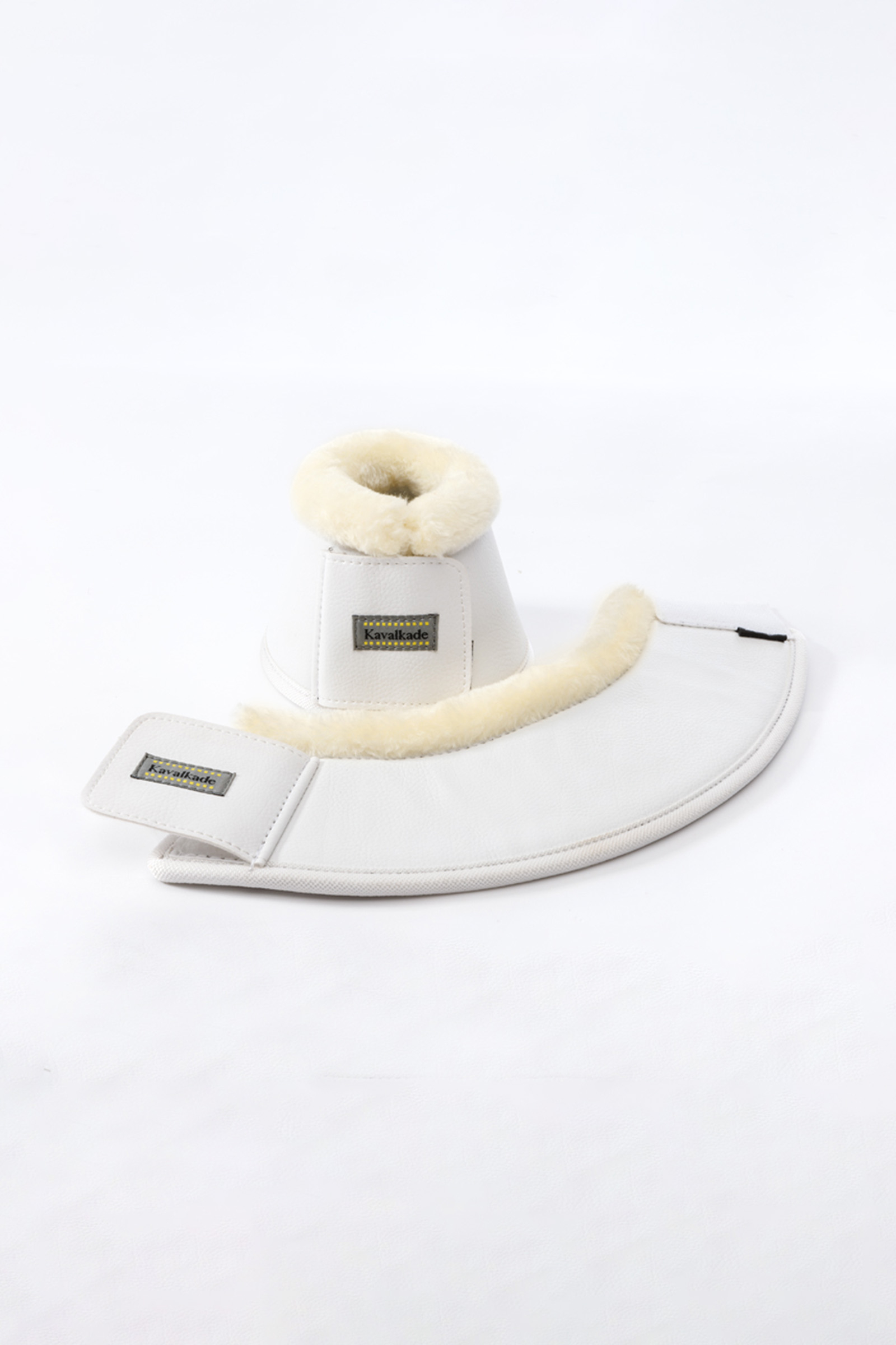 White/Beige Kavalkade Over Reach Boots With Faux Fur (1 Pair)