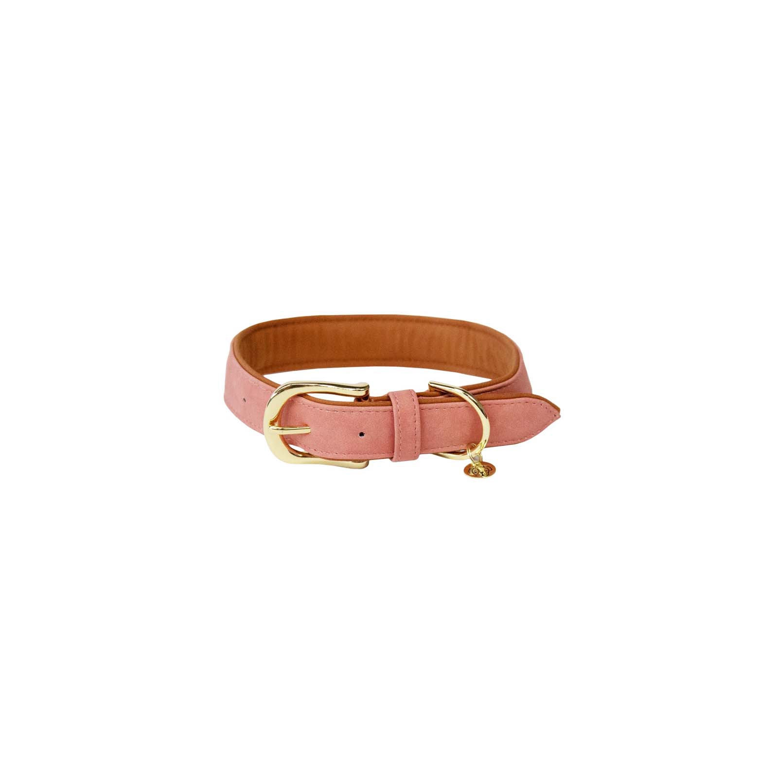 Pink/ Brown Kentucky Dogwear Collare in morbida pelle vegana