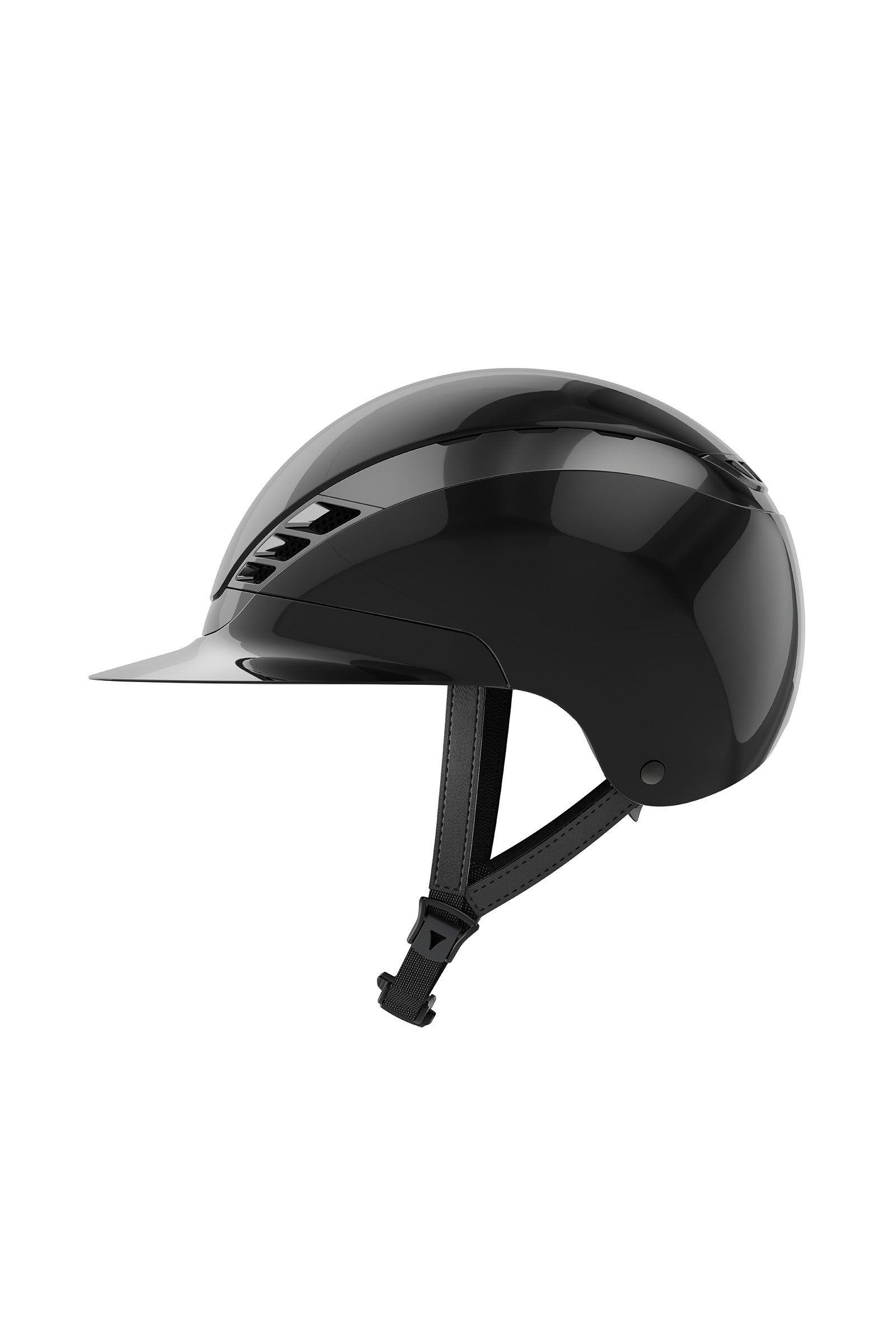 Abus Pikeur AirLuxe Chrome Casco da equitazione con visiera lunga
