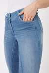 Horze Kaia Pantaloni da equitazione a vita alta in denim con full seat in silicone da donna