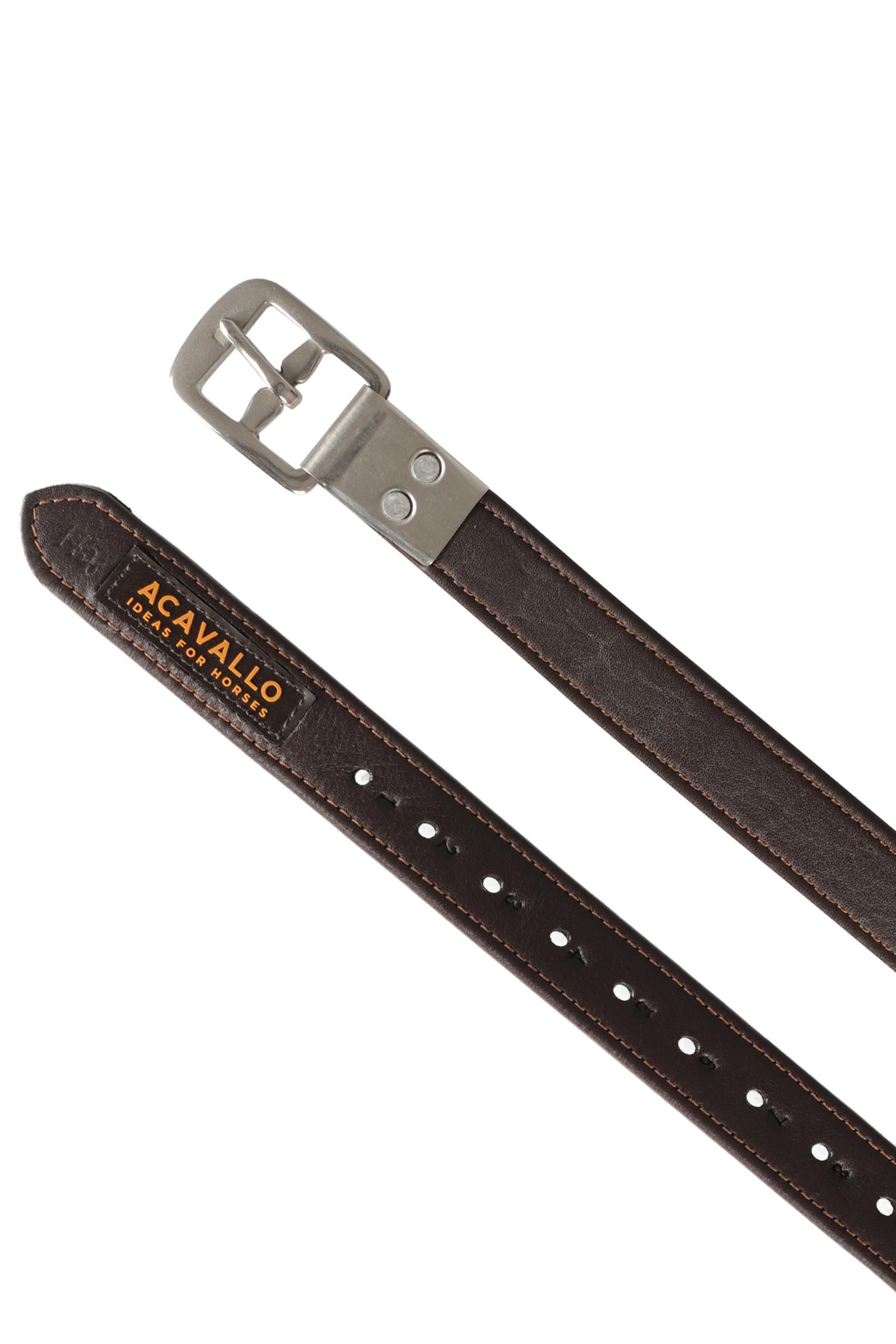 Dark Brown Acavallo Staffili in pelle di vitello con fibbia incassata