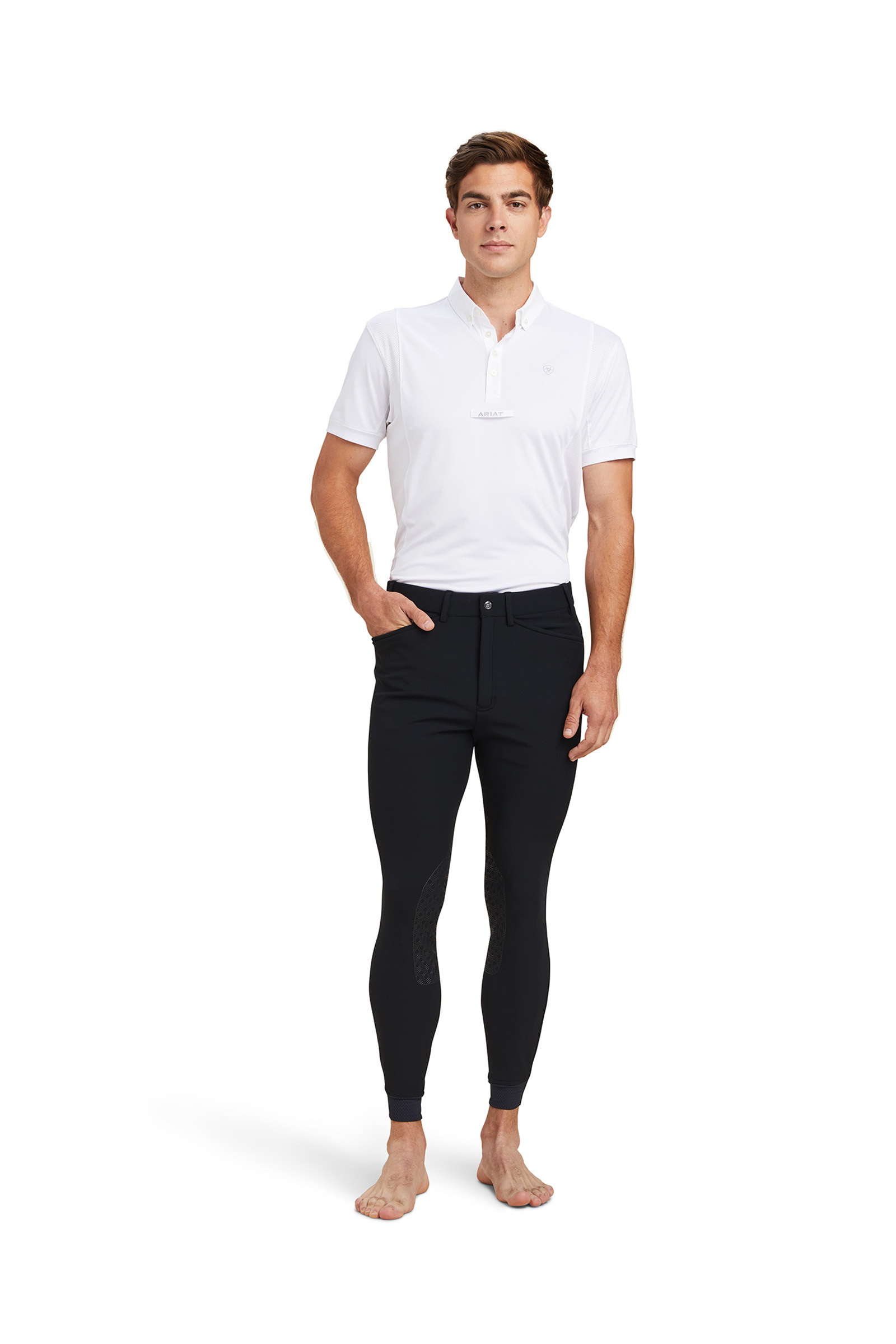 Pantaloni da equitazione con toppa al ginocchio isolati Ariat Tri Factor Frost da uomo