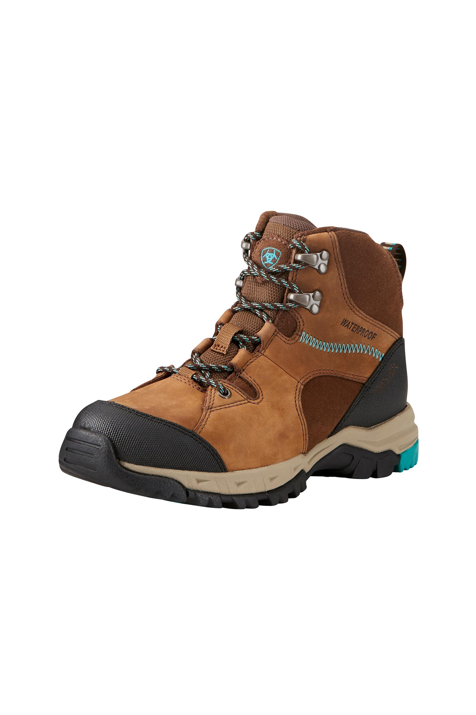 Distressed Brown Ariat Skyline Mid H2O stivali da donna impermeabili con allacciatura