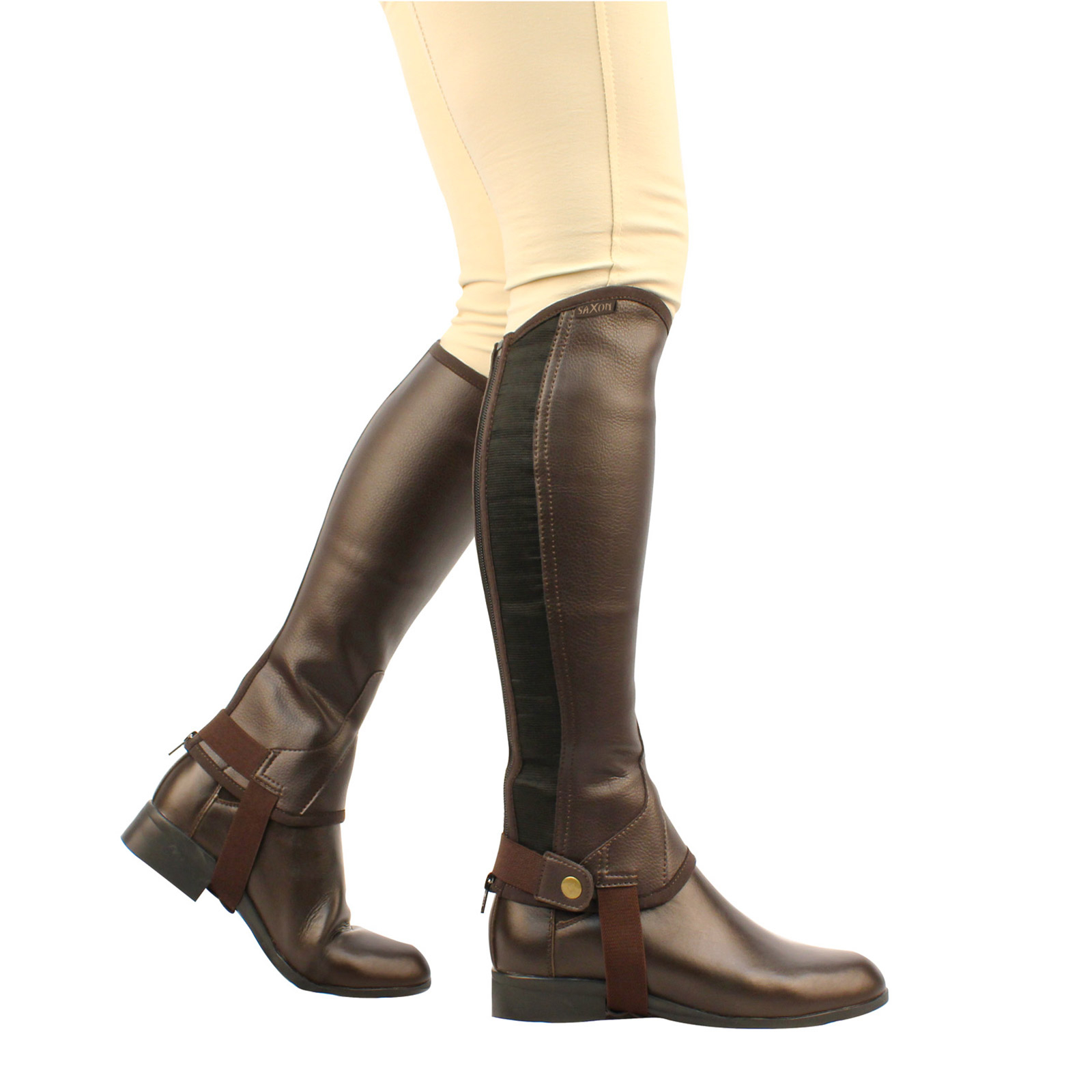 Saxon Equileather Half Chaps, Adulto