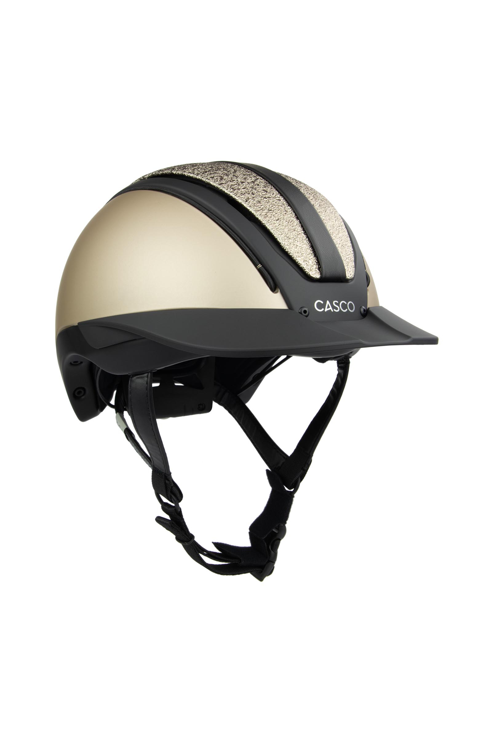 Beige Black Glitter Casco Duell ONE casco da equitazione