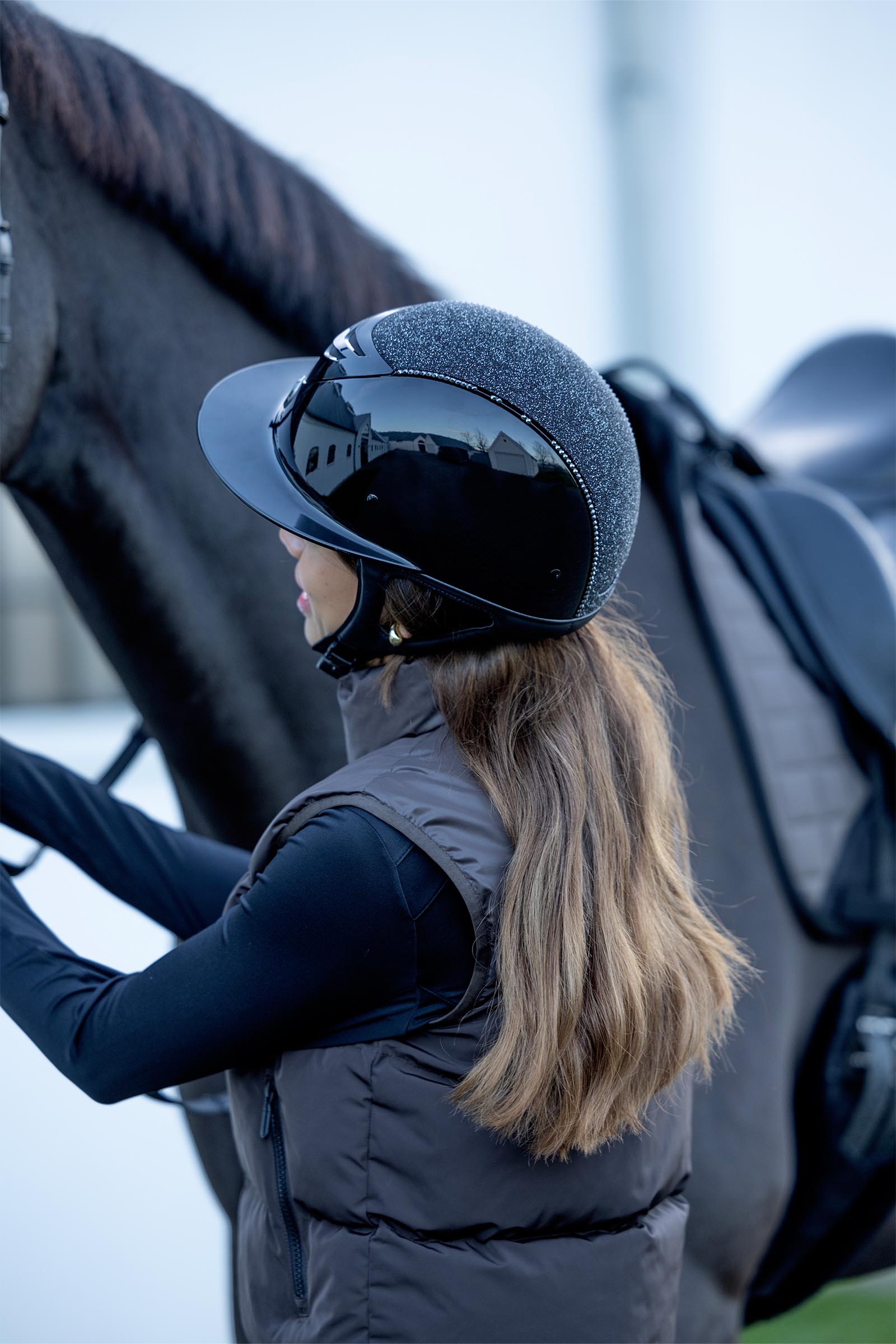 OneK Avance Casco da equitazione Glossy Glitter