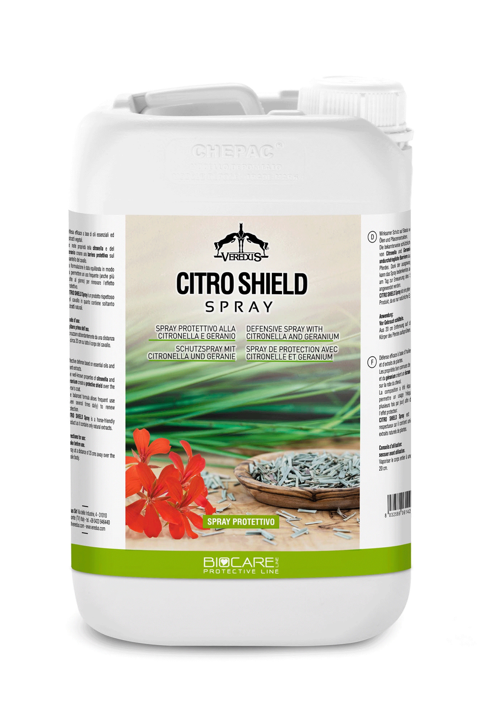 Veredus Citro Shield spray repellente per insetti, 3000 ml
