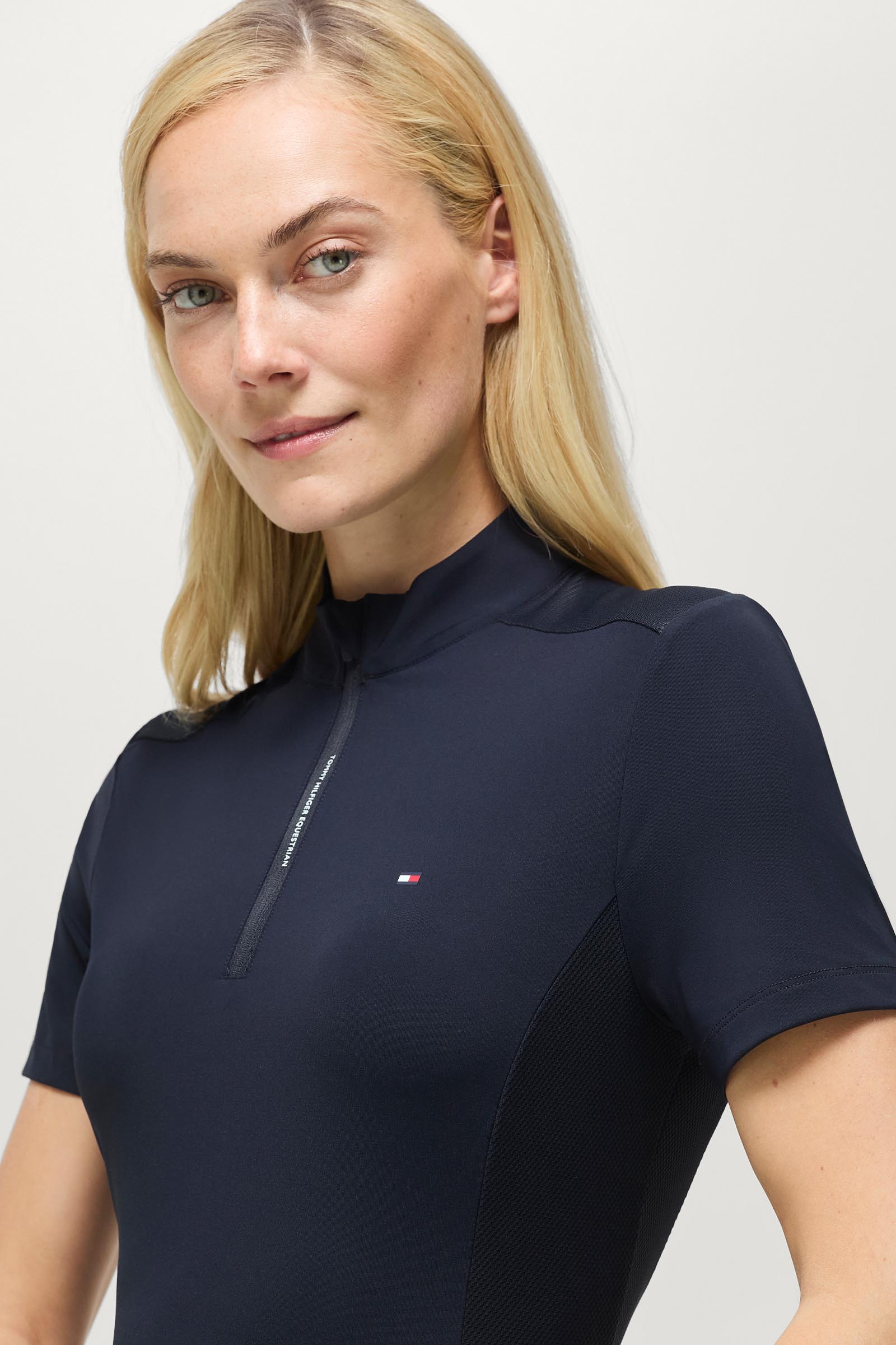 Tommy Hilfiger Equestrian Palma top da allenamento donna con zip 1/4