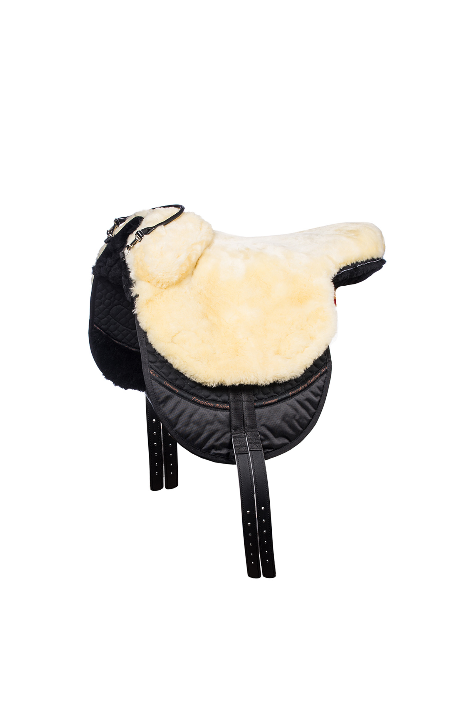 Black/ Neutral F.R.A. Freedom Riding Articles Macon Cuscinetto da equitazione Macon Extra Merino, con ginocchiere e intarsi, L