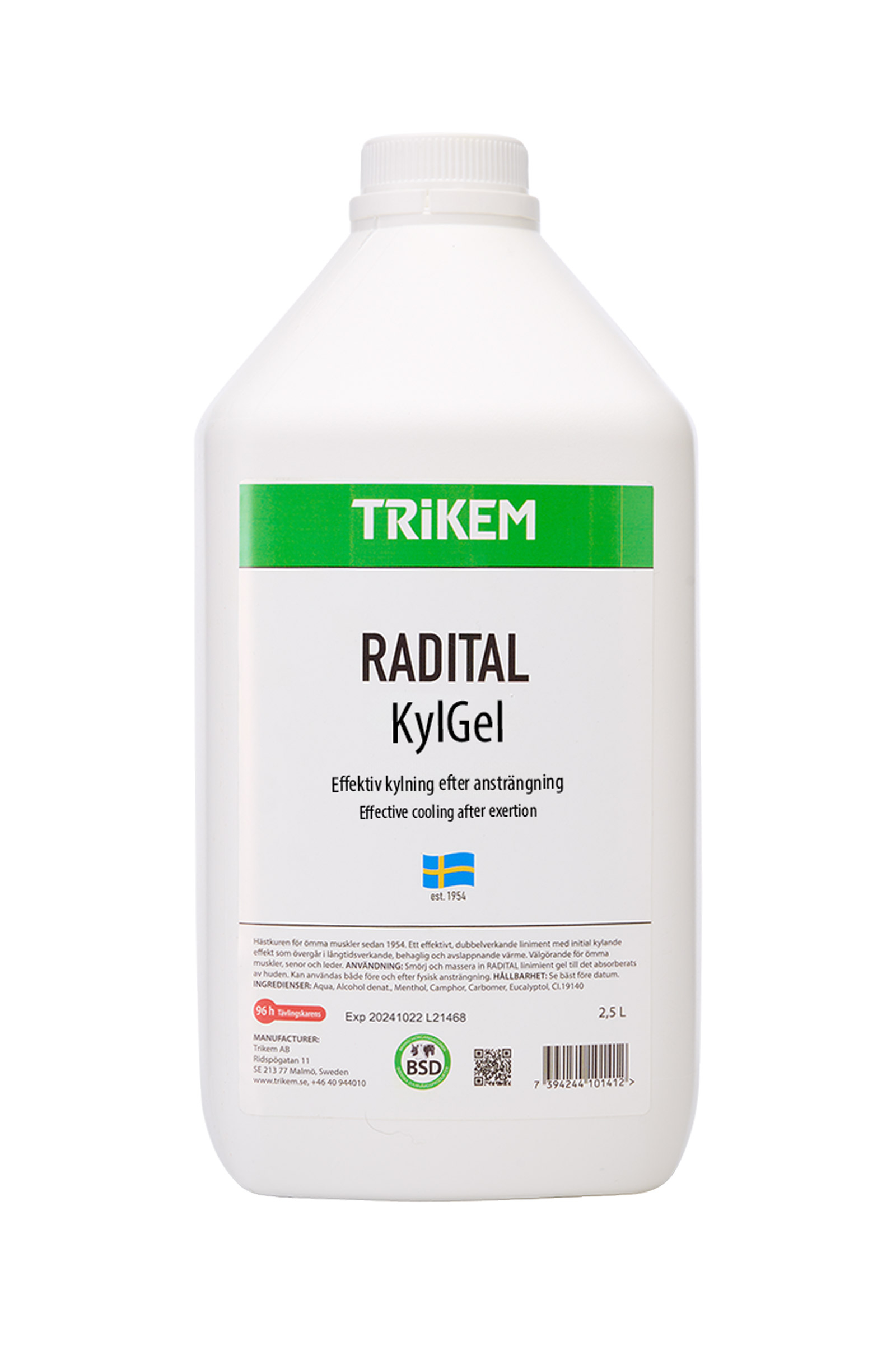 Trikem Radital gel rinfrescante, 2,5 litri