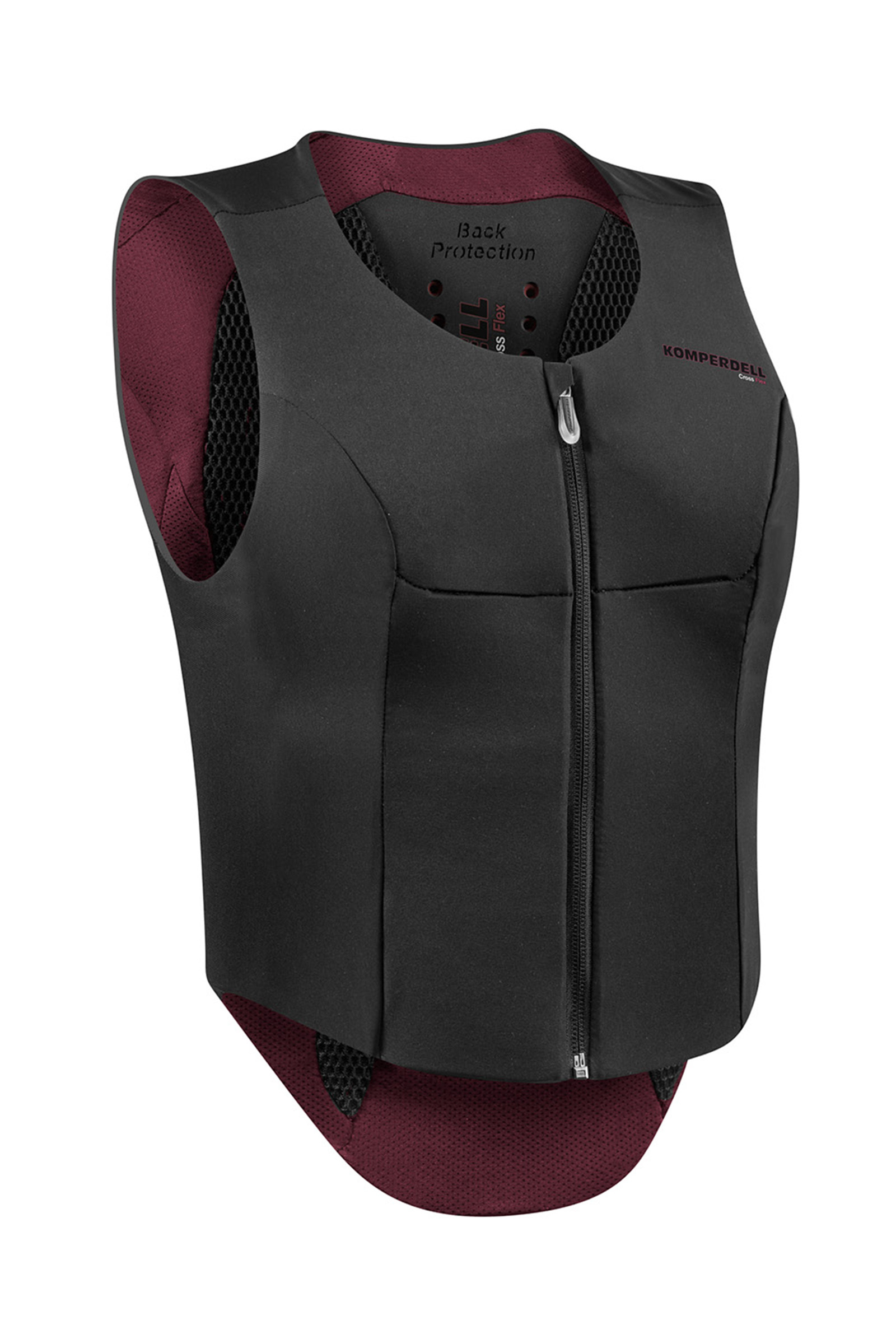Black/Dark Red Komperdell FlexFit gilet balistico con paraschiena, vestibilit&agrave; slim
