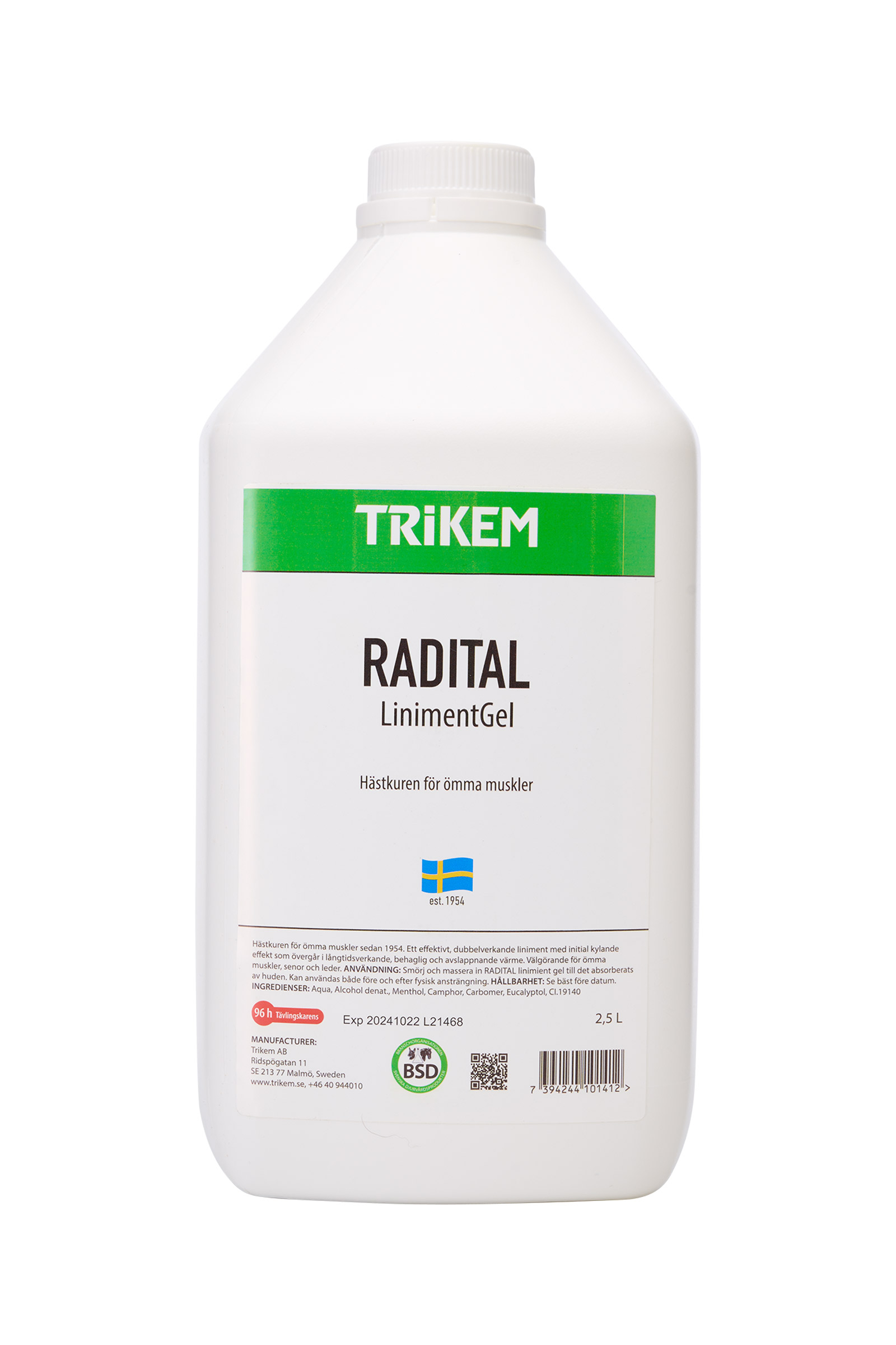 Trikem Radital gel riscaldante da massaggio, 2,5 litri