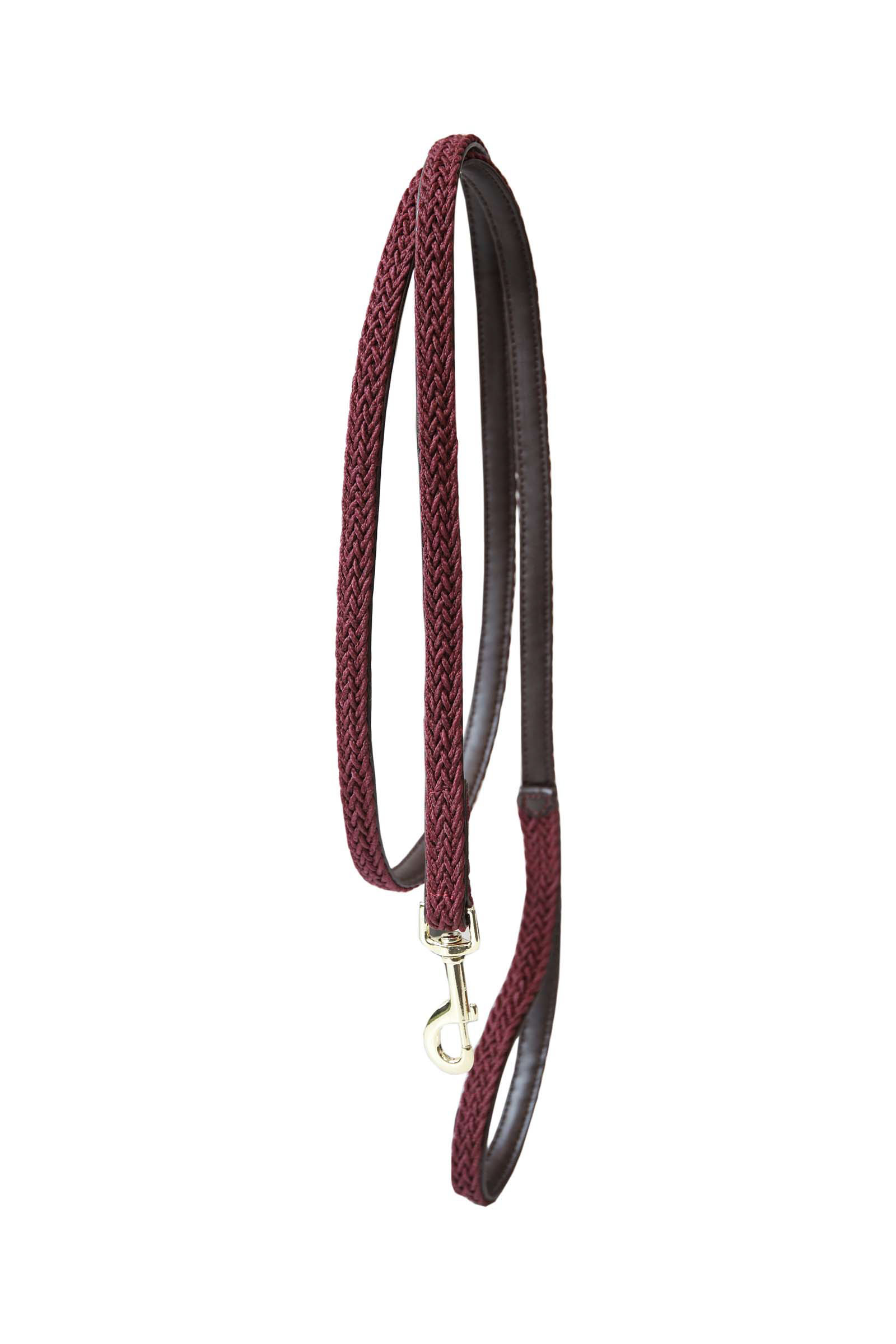 Dark Red Kentucky Horsewear Guinzaglio per cavalli in nylon intrecciato, 2 m