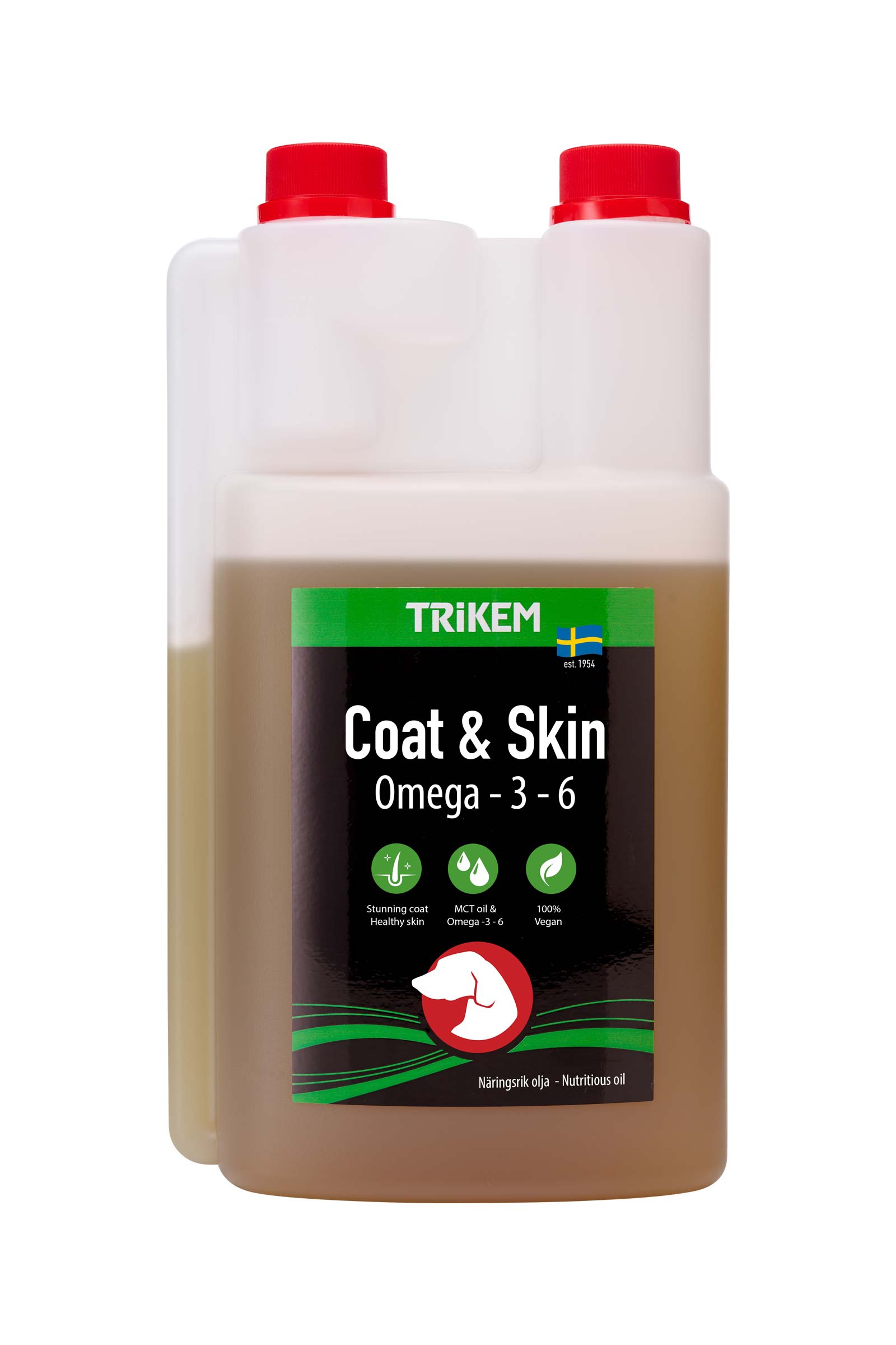 Trikem Coat & Skin olio additivo per mangime per cani, 500 ml