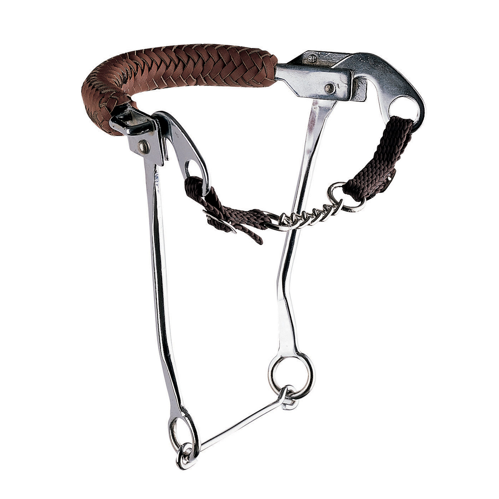Sprenger Morso Hackamore con catenella e guance in acciaio inossidabile, 35 cm