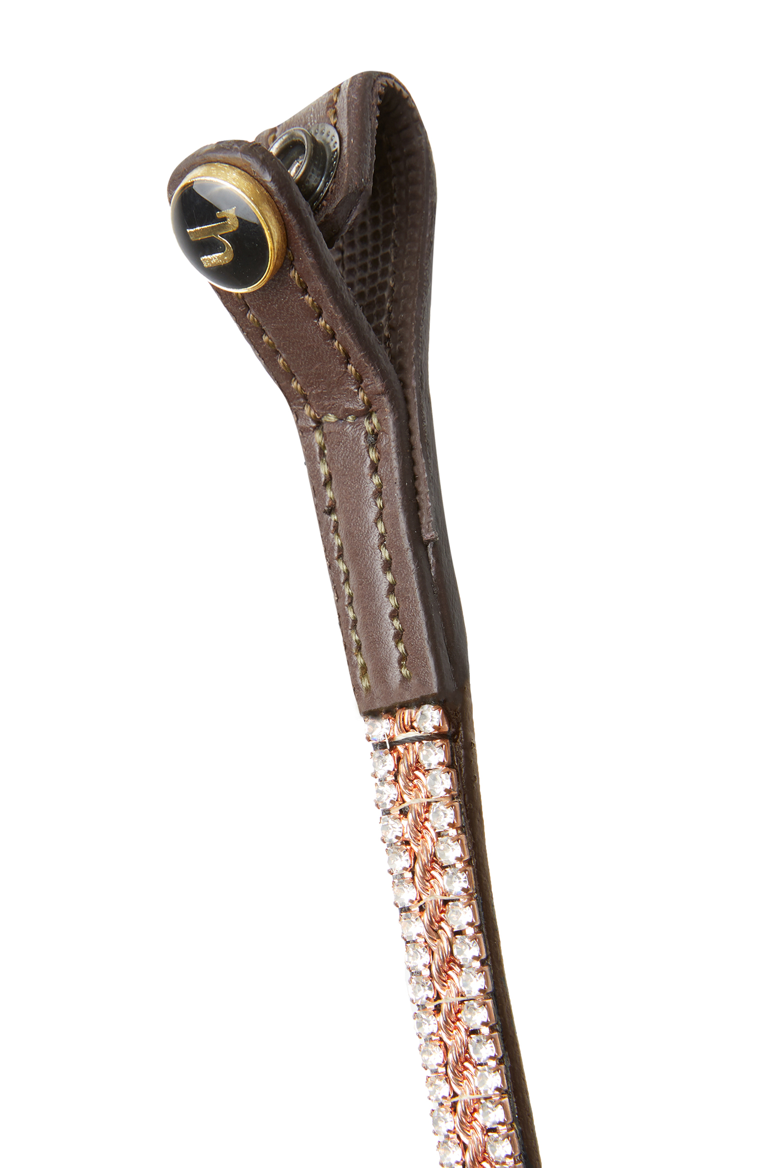 Horze Nancy Frontalino con cristalli e filo metallizzato