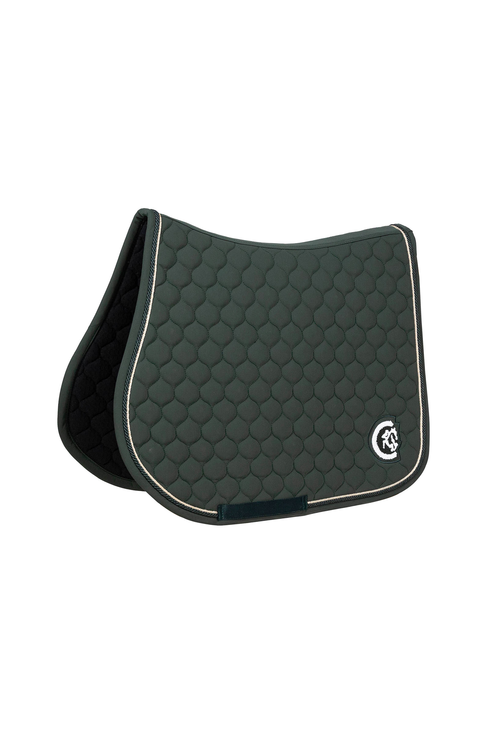 pine green Kentucky Horsewear sottosella da salto onion quilt con logo 3D