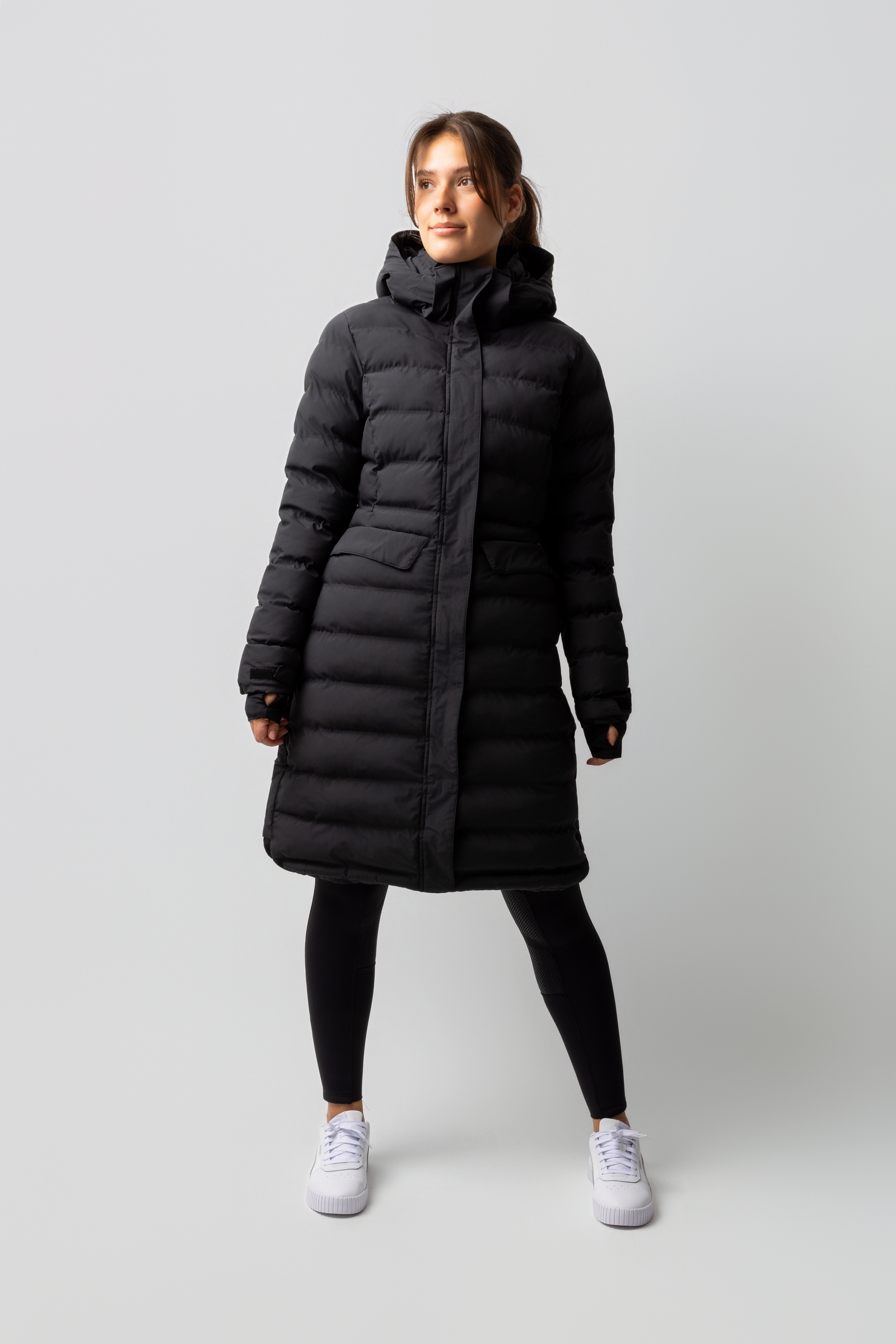 Black beauty B Vertigo Celeste Giacca parka impermeabile da donna