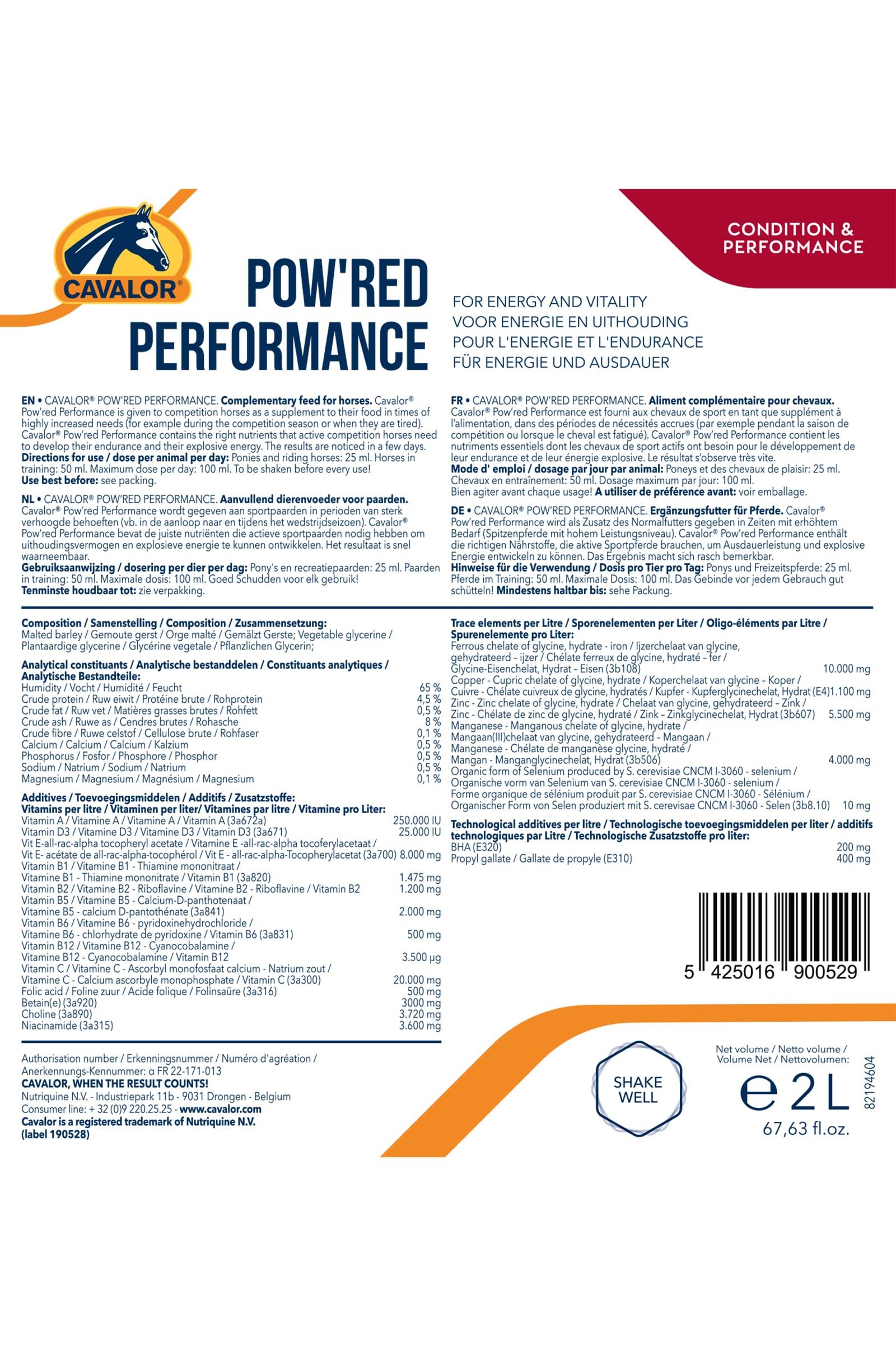 Cavalor Powred Performance, 2 L