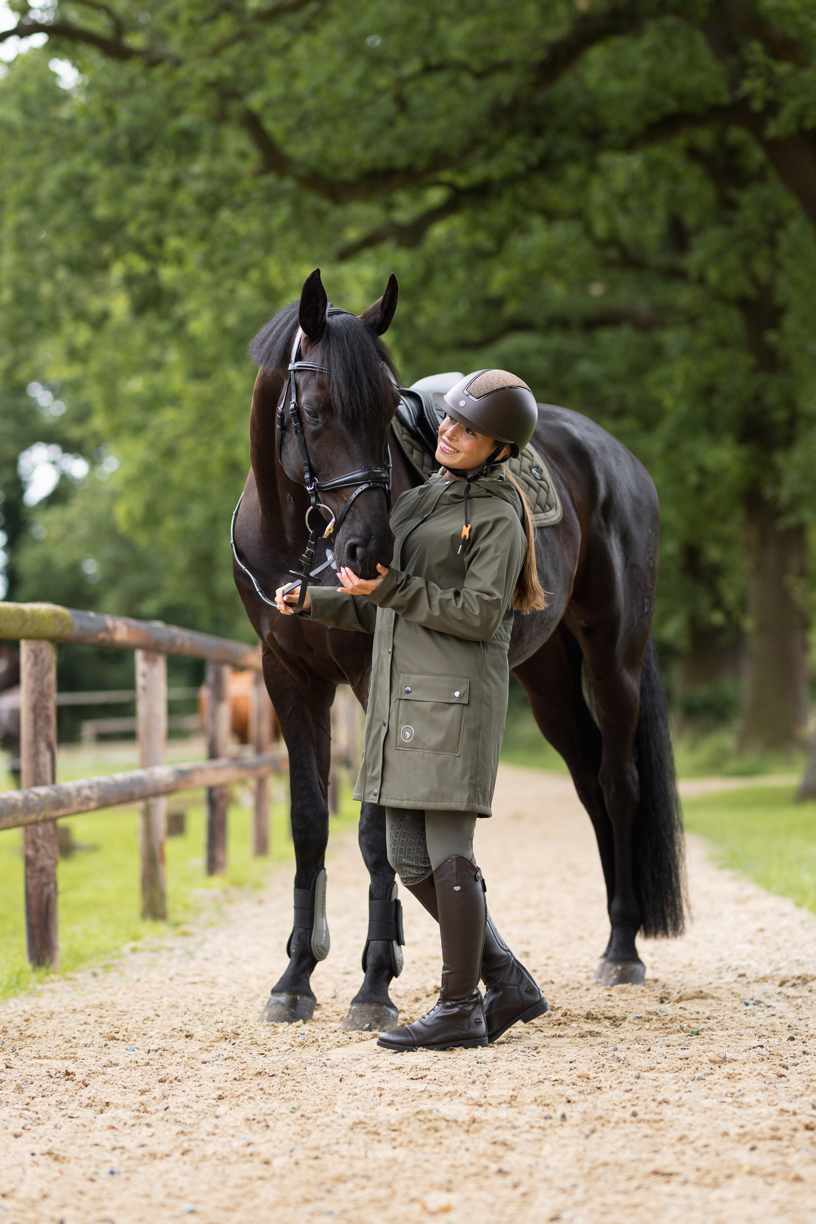 Riding in Olive Green