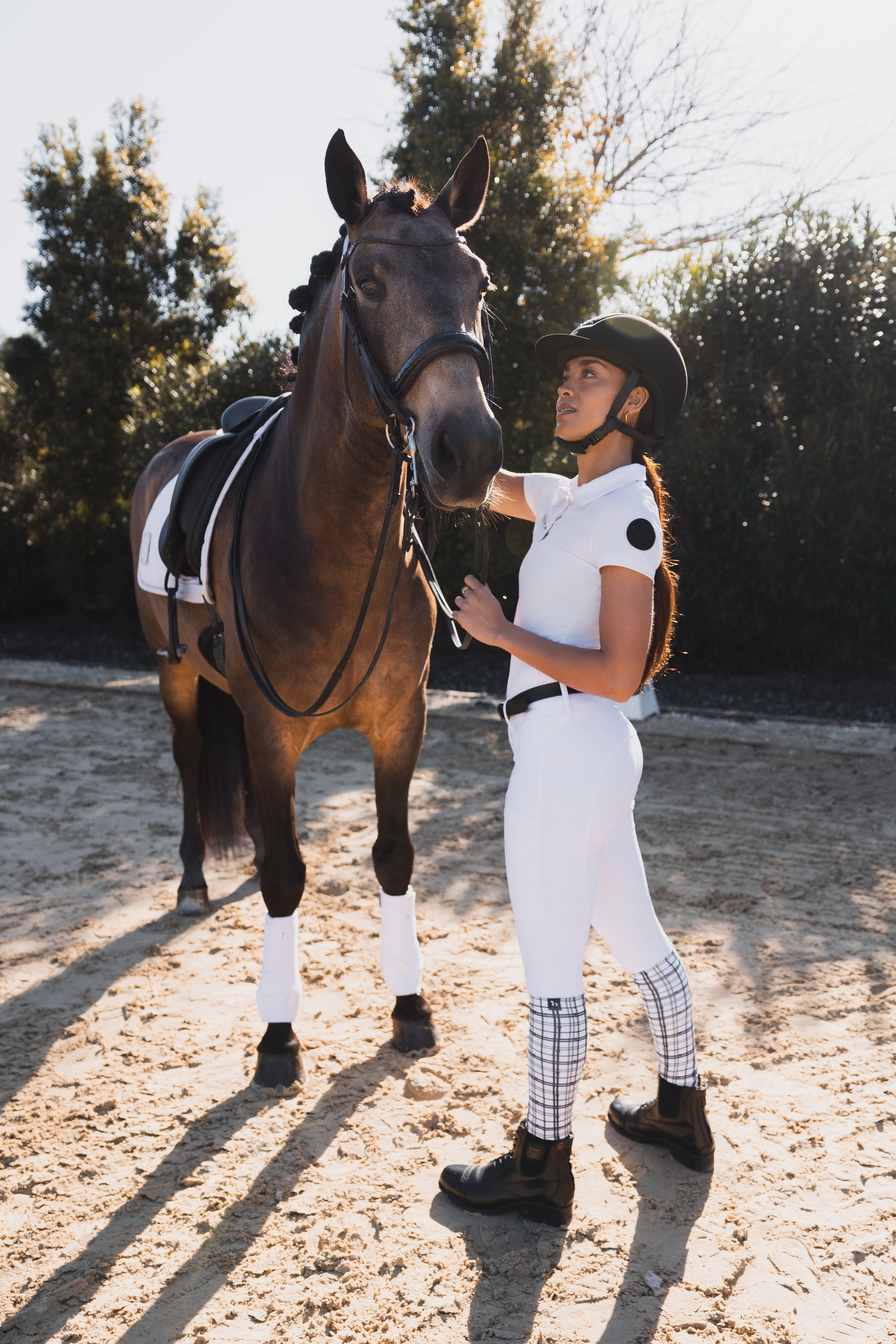 Horze Grand Prix Show Pantaloni da equitazione Full Grip UPF 50+