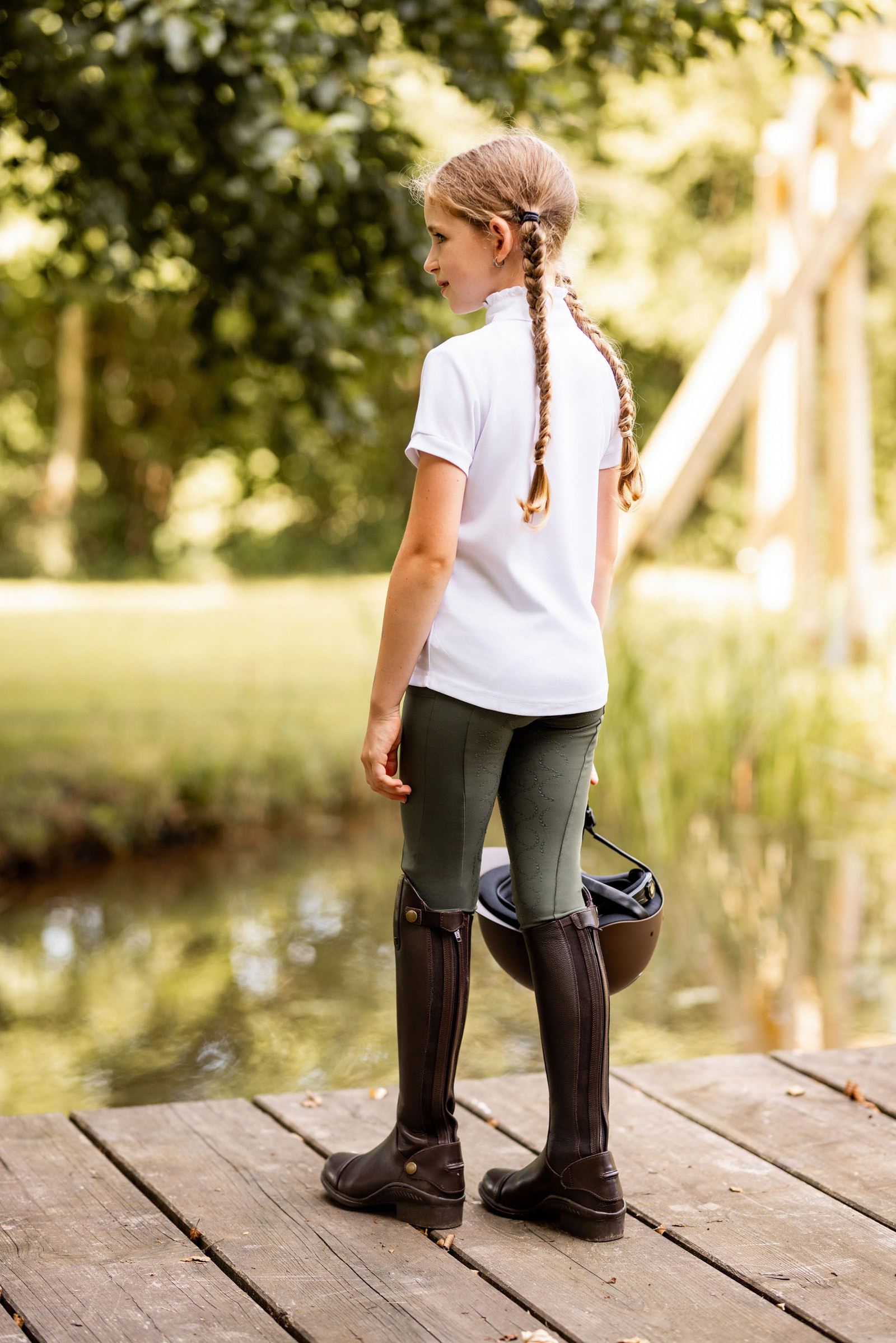 Horze Gillian Leggins full seat a compressione da bambini