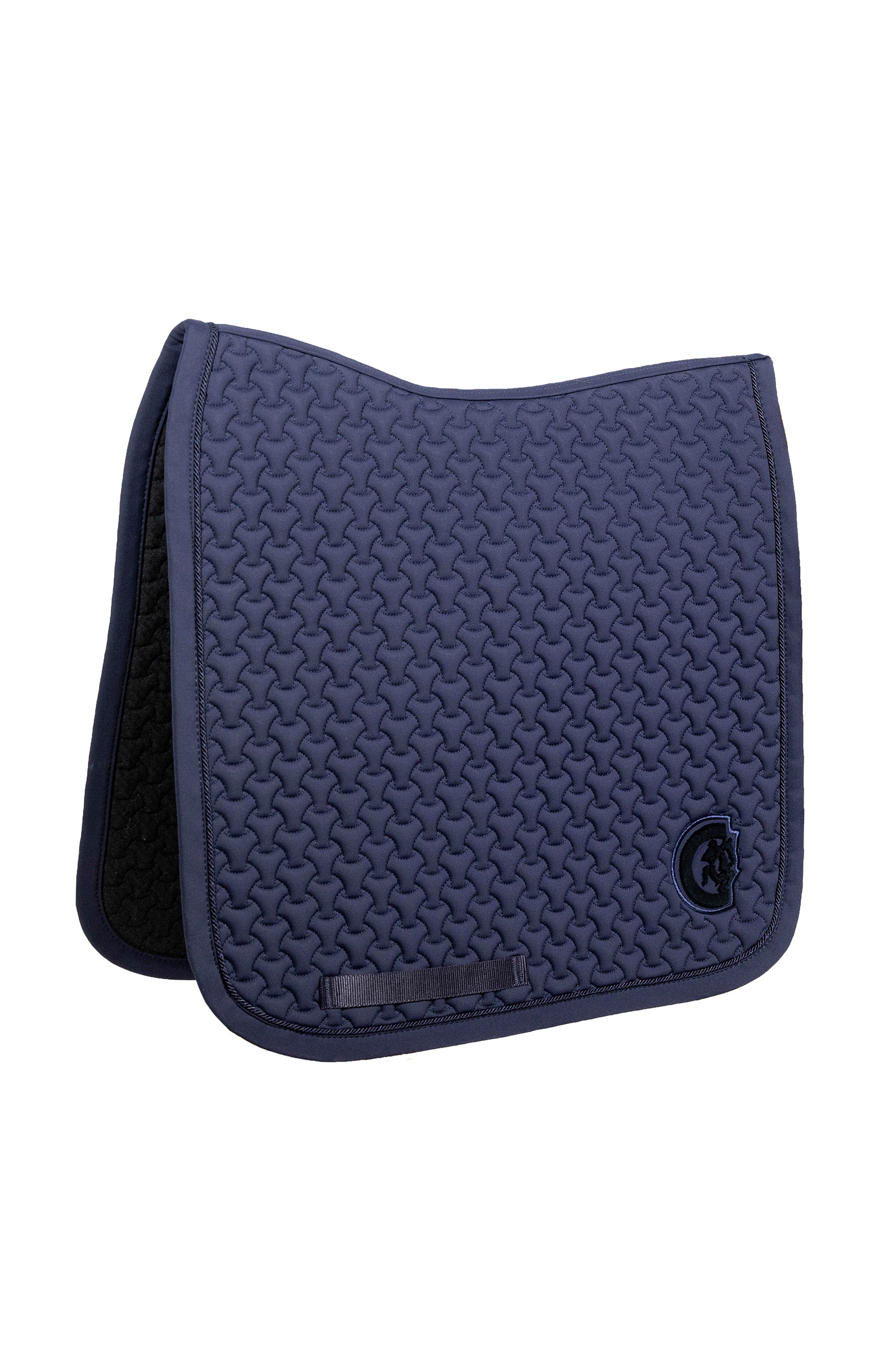 navy Tappeto Sella Kentucky Horsewear Intrecciato Logo 3D Dressage