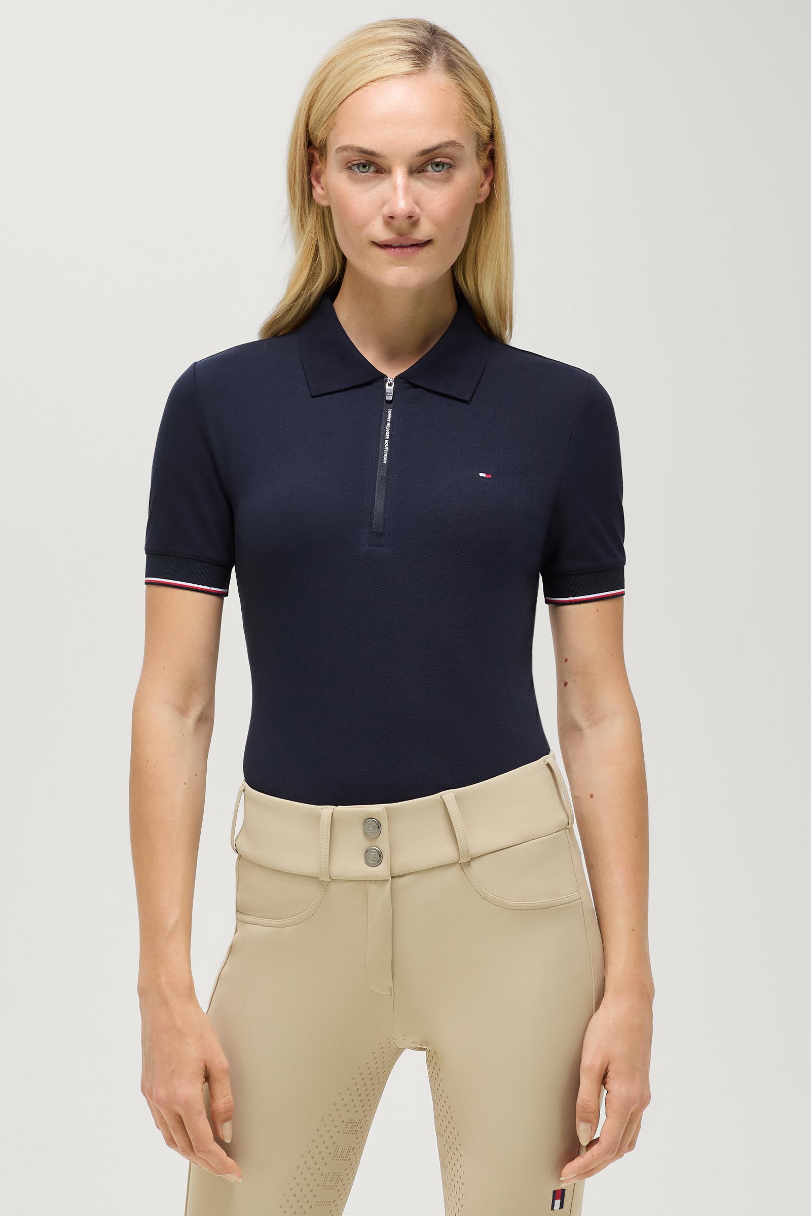 Tommy Hilfiger Equestrian Anaheim polo donna con zip