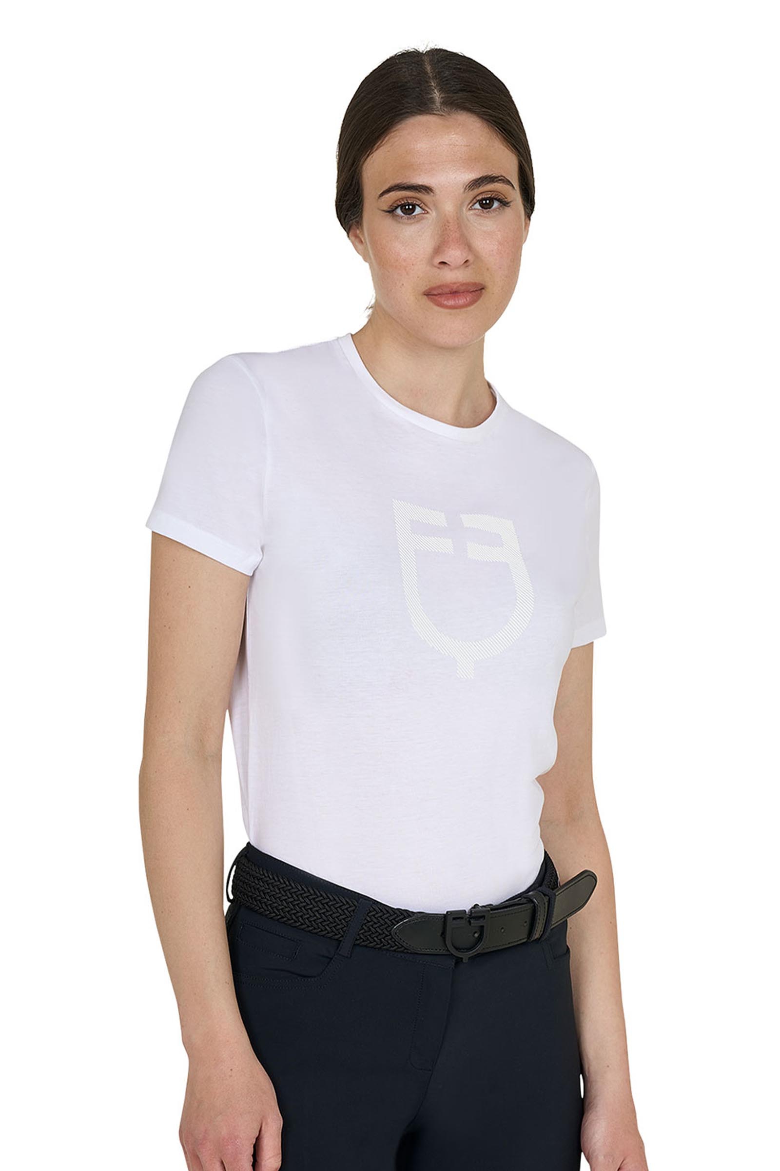 Equestro SS2026 T-shirt cotone logo lucido donna  
