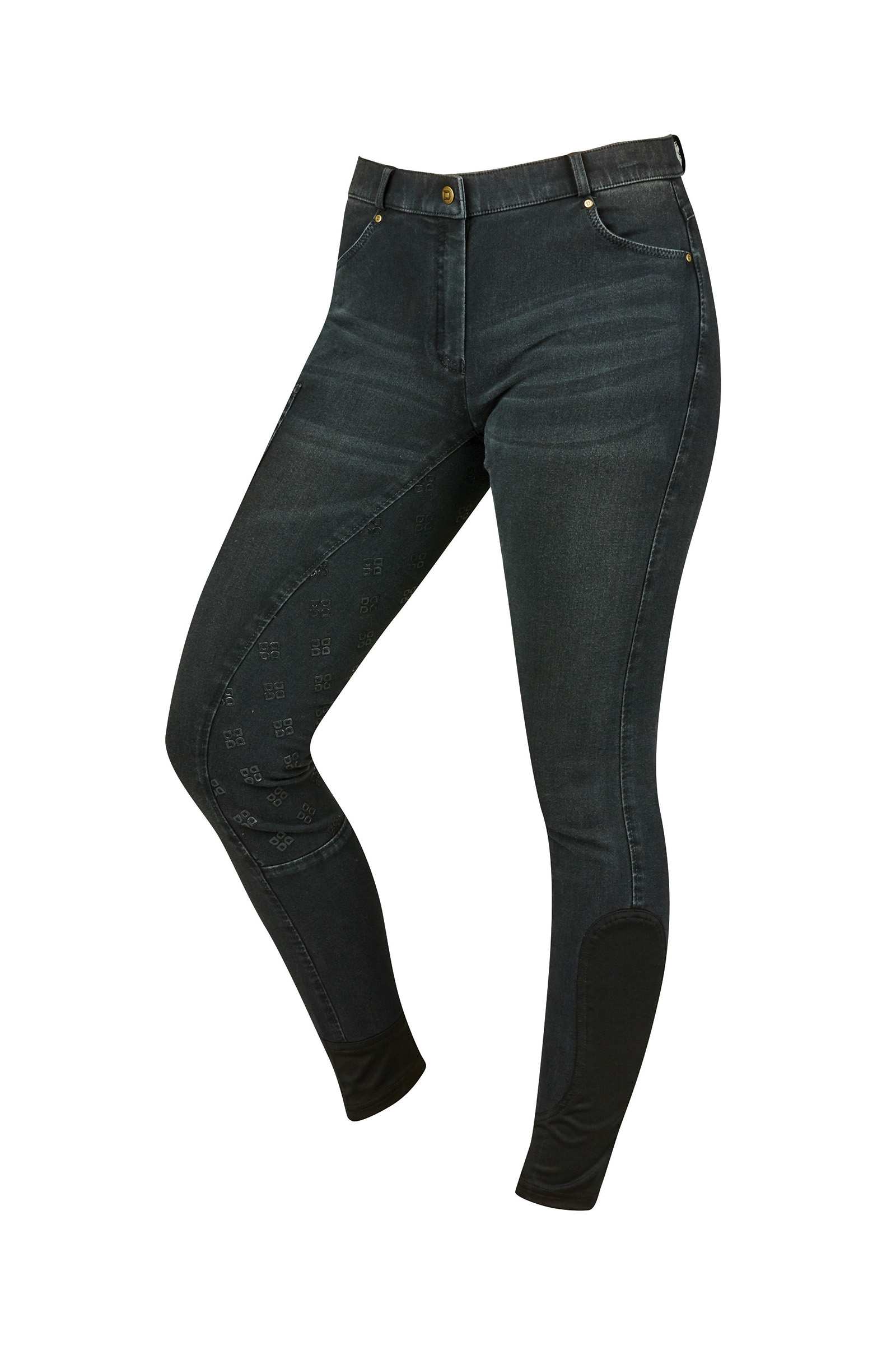 Dublin Shona Pantaloni da equitazione in denim con full seat stampato in silicone, per donna