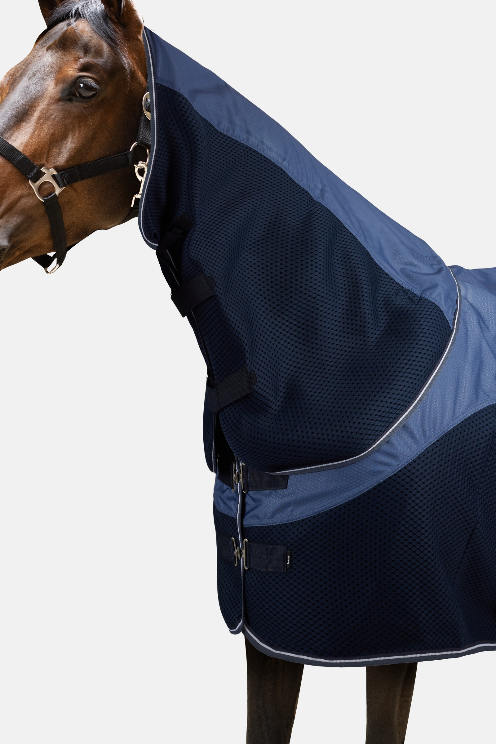 Horze Aircool 3D coperta da paddock antipioggia con collo staccabile