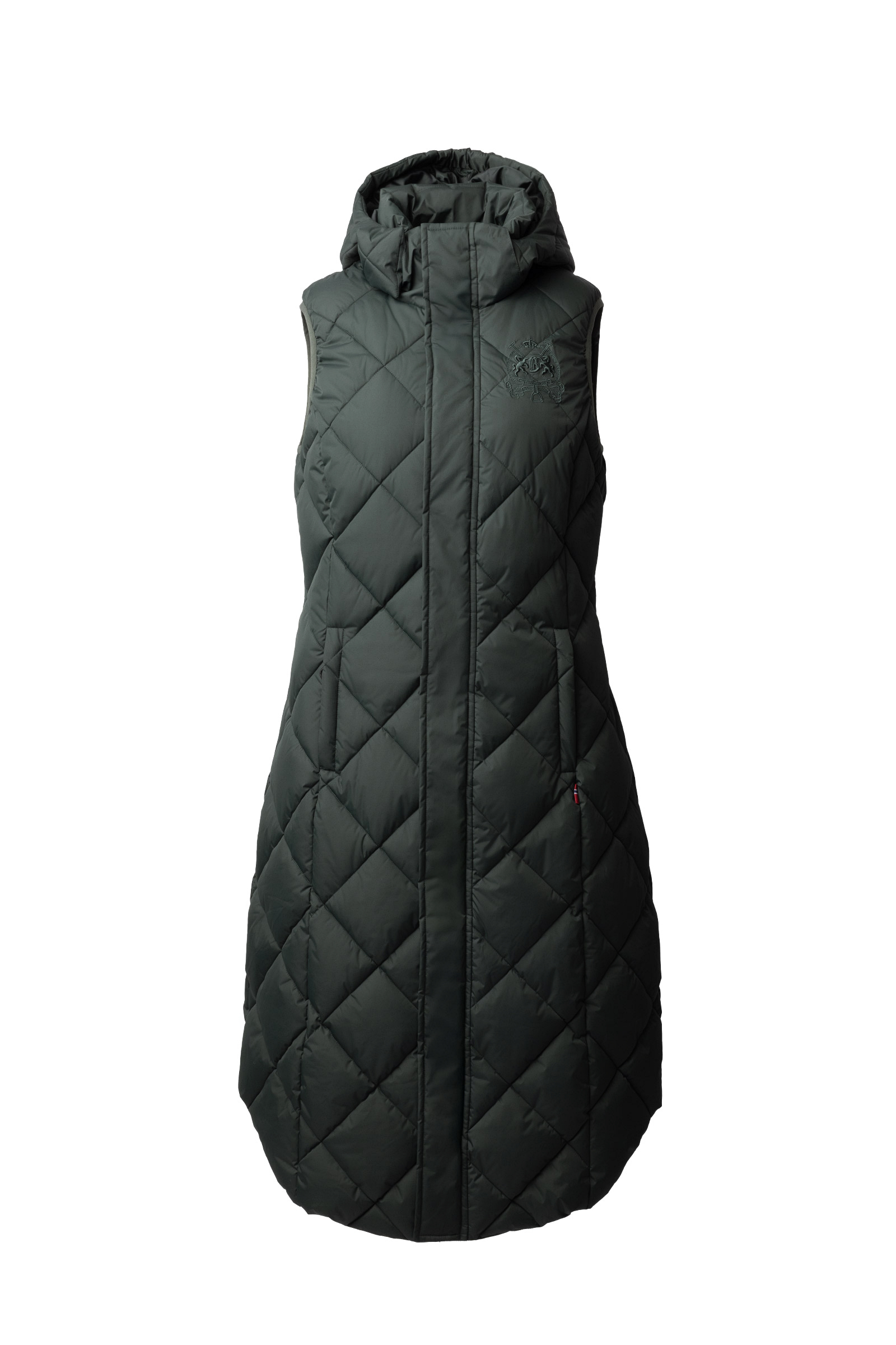 Scarab green B Vertigo Gem Gilet da equitazione lungo imbottito