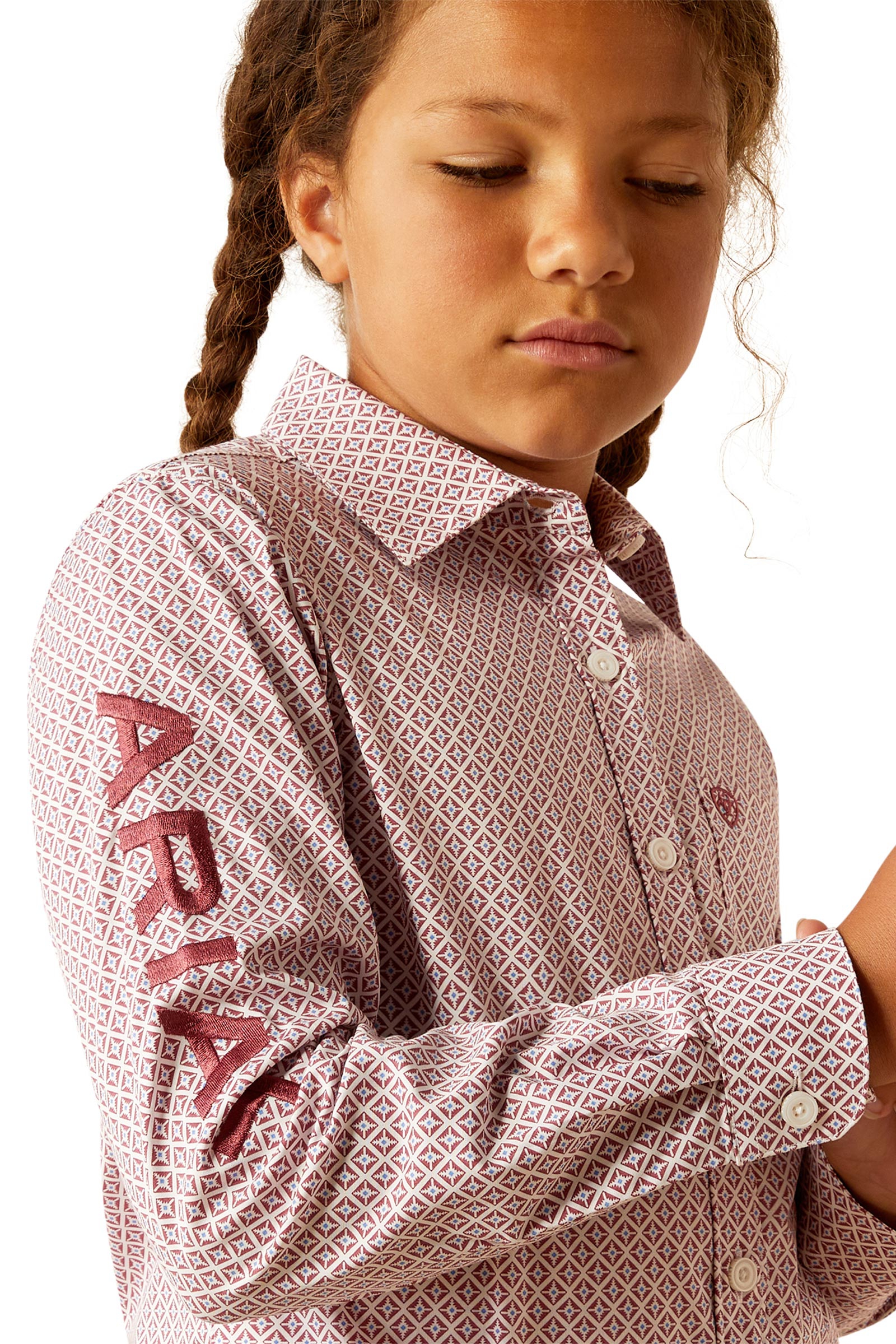 Ariat Team Kirby camicia western a maniche lunghe per bambini