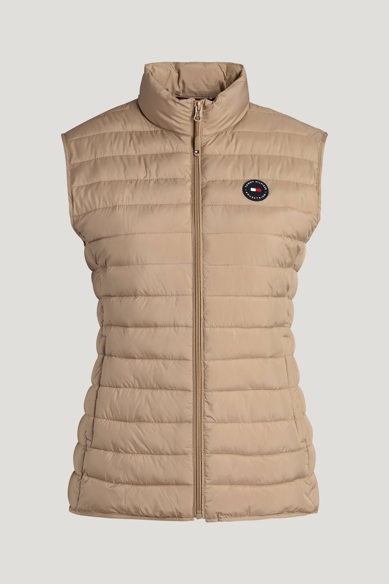 Beige Tommy Hilfiger Equestrian Serano gilet trapuntato donna