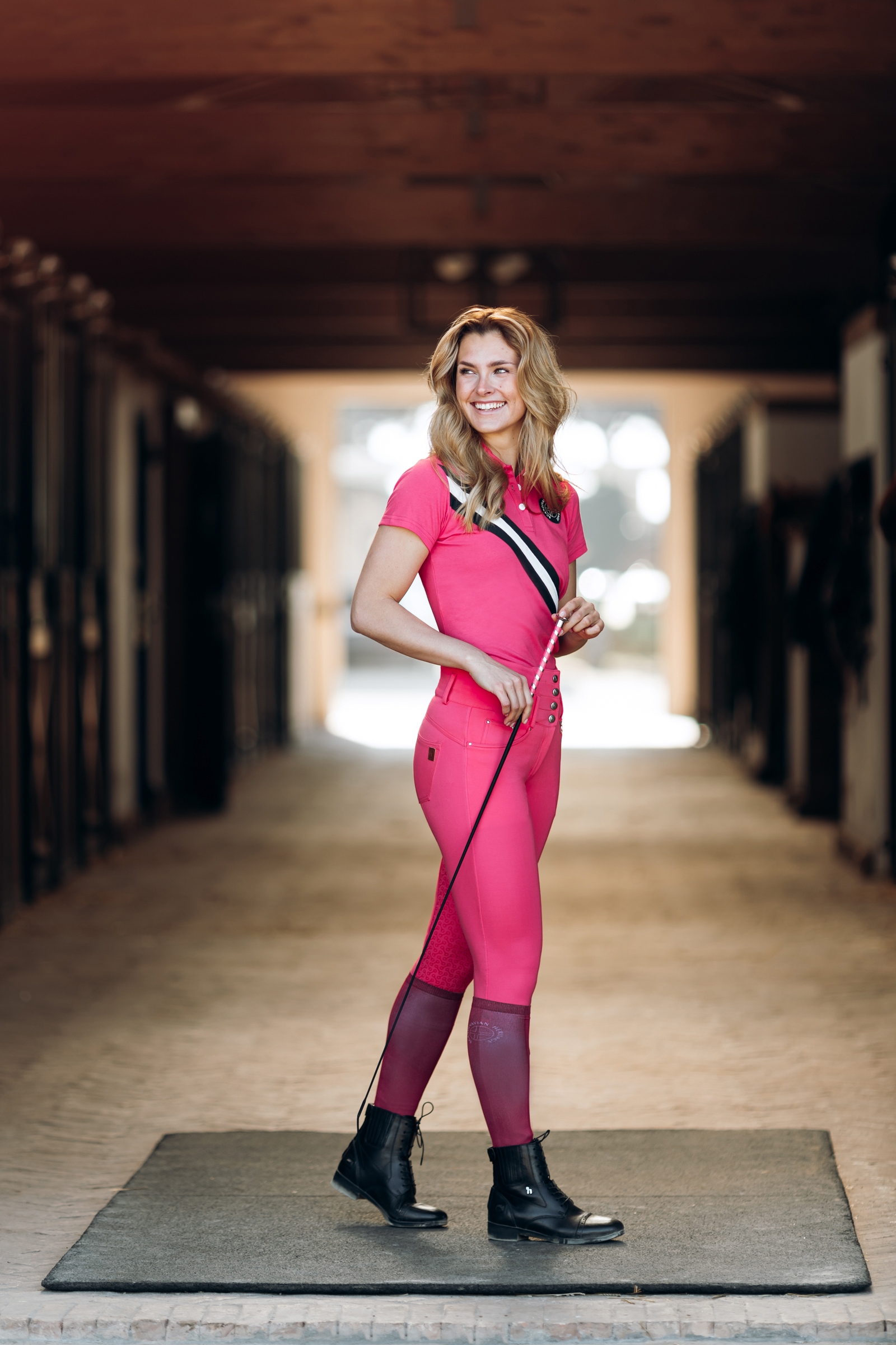 Horze Calzini lunghi con stampa e gambale sottile