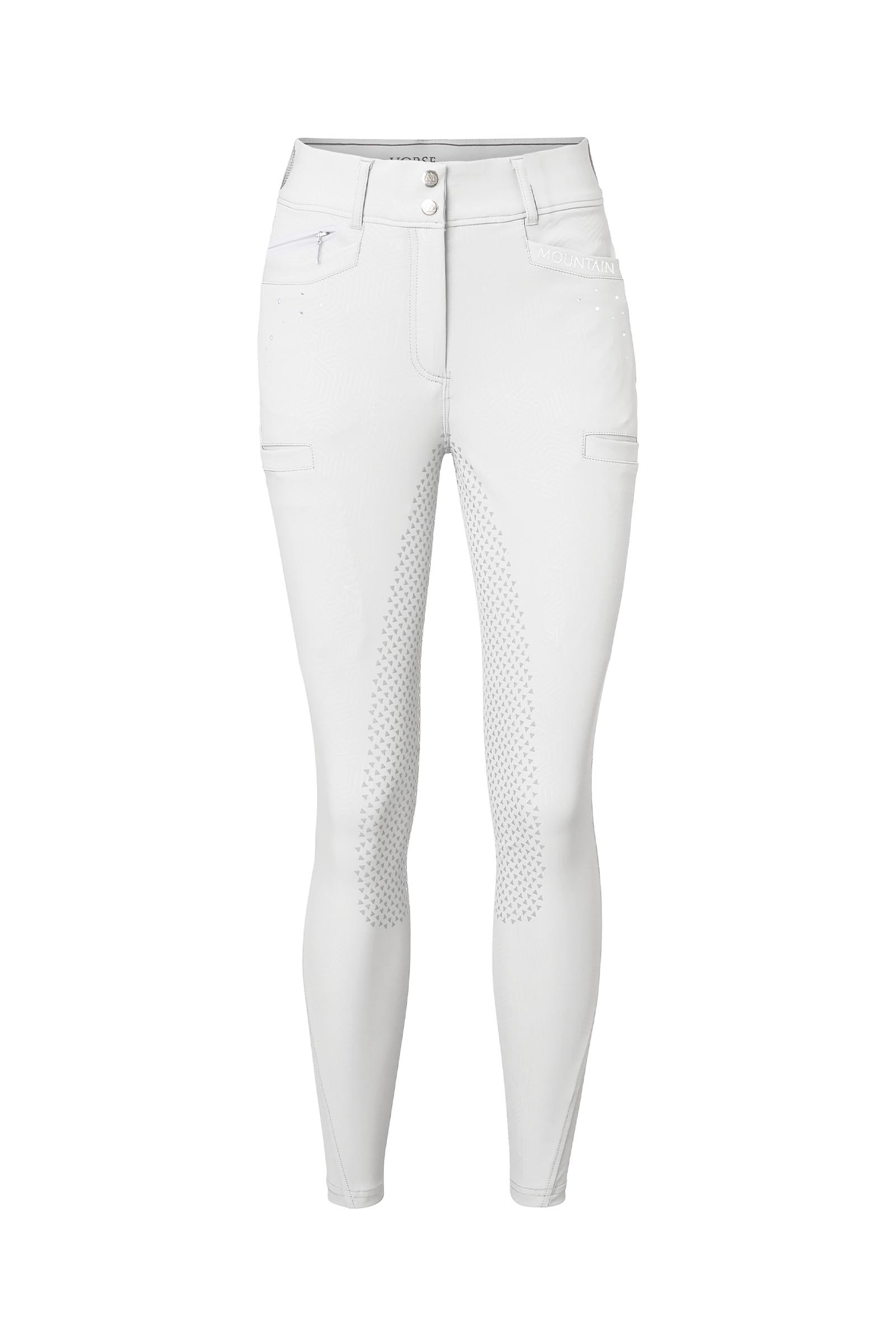 White Mountain Horse Chantal pantaloni da equitazione donna full grip con dettagli in strass