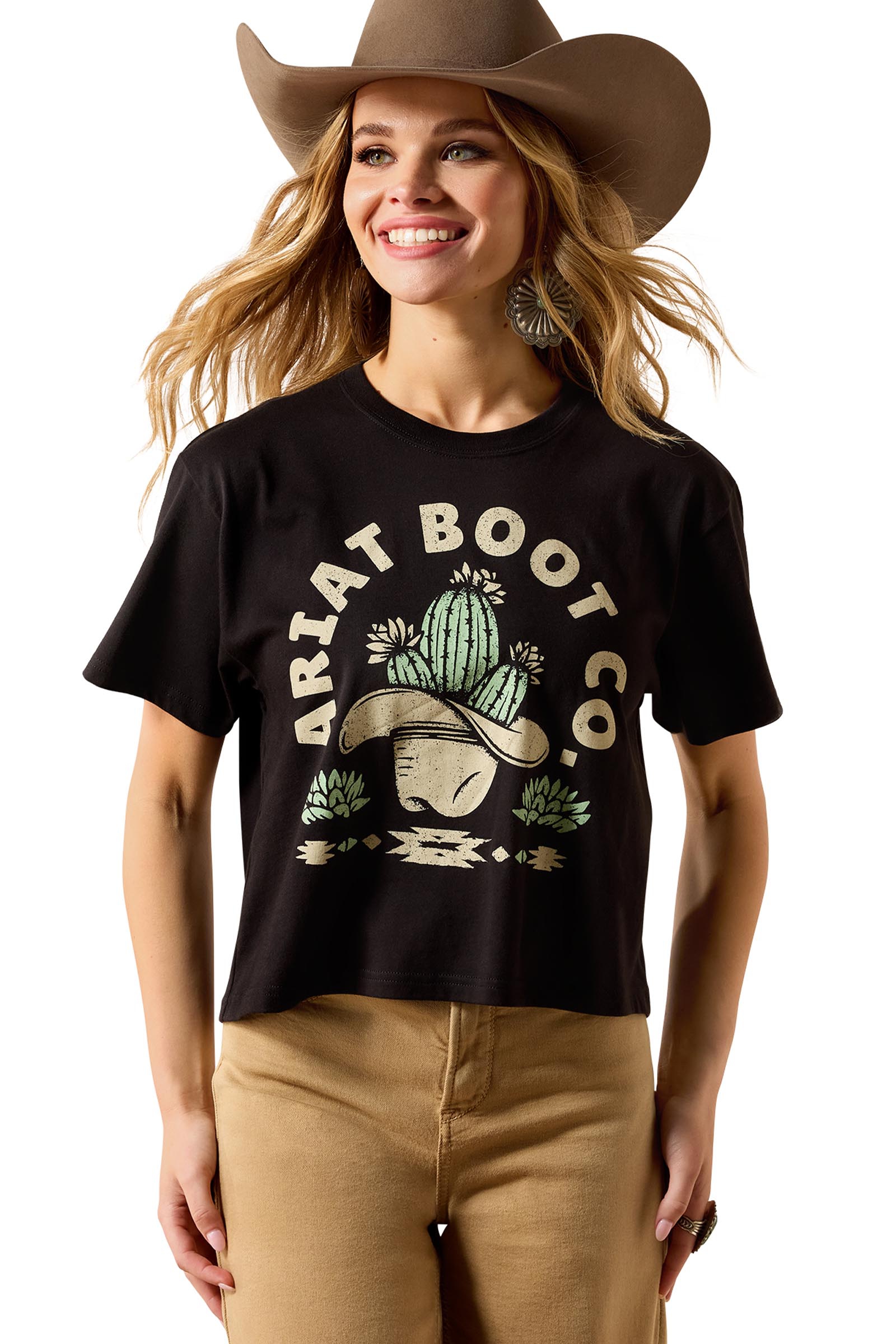 Ariat Donna Ariat Cacti Cowboy Hat t-shirt