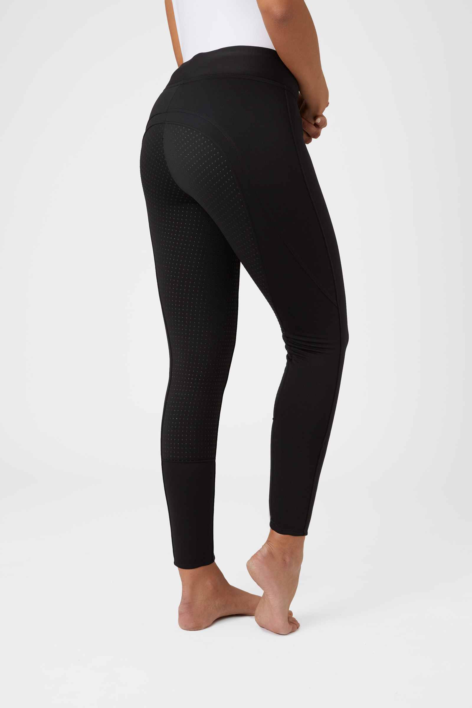 Horze Active Leggins da equitazione invernali con full seat in silicone da donna